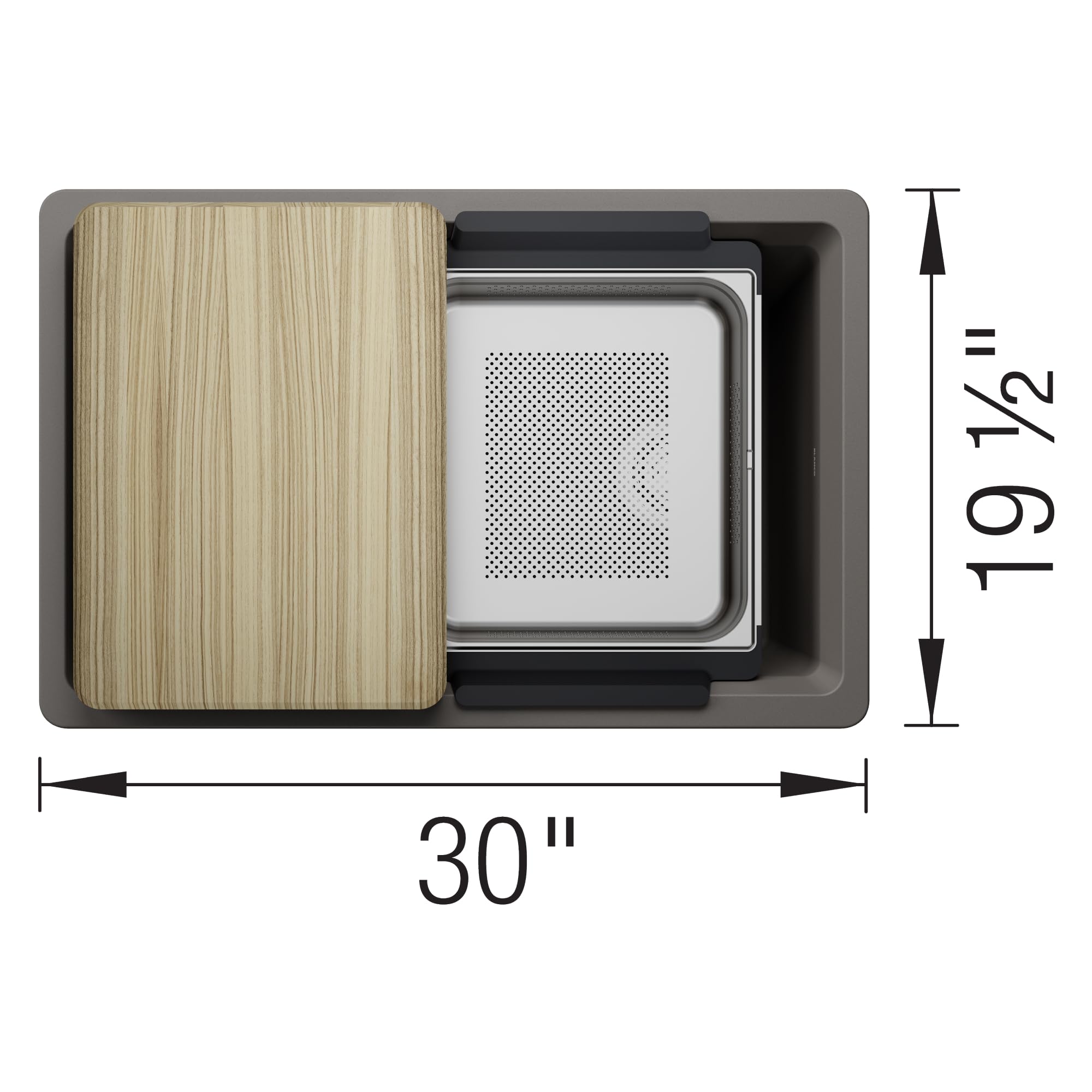 Blanco Inteos 30" Kitchen Sink in Volcano Gray - 443309