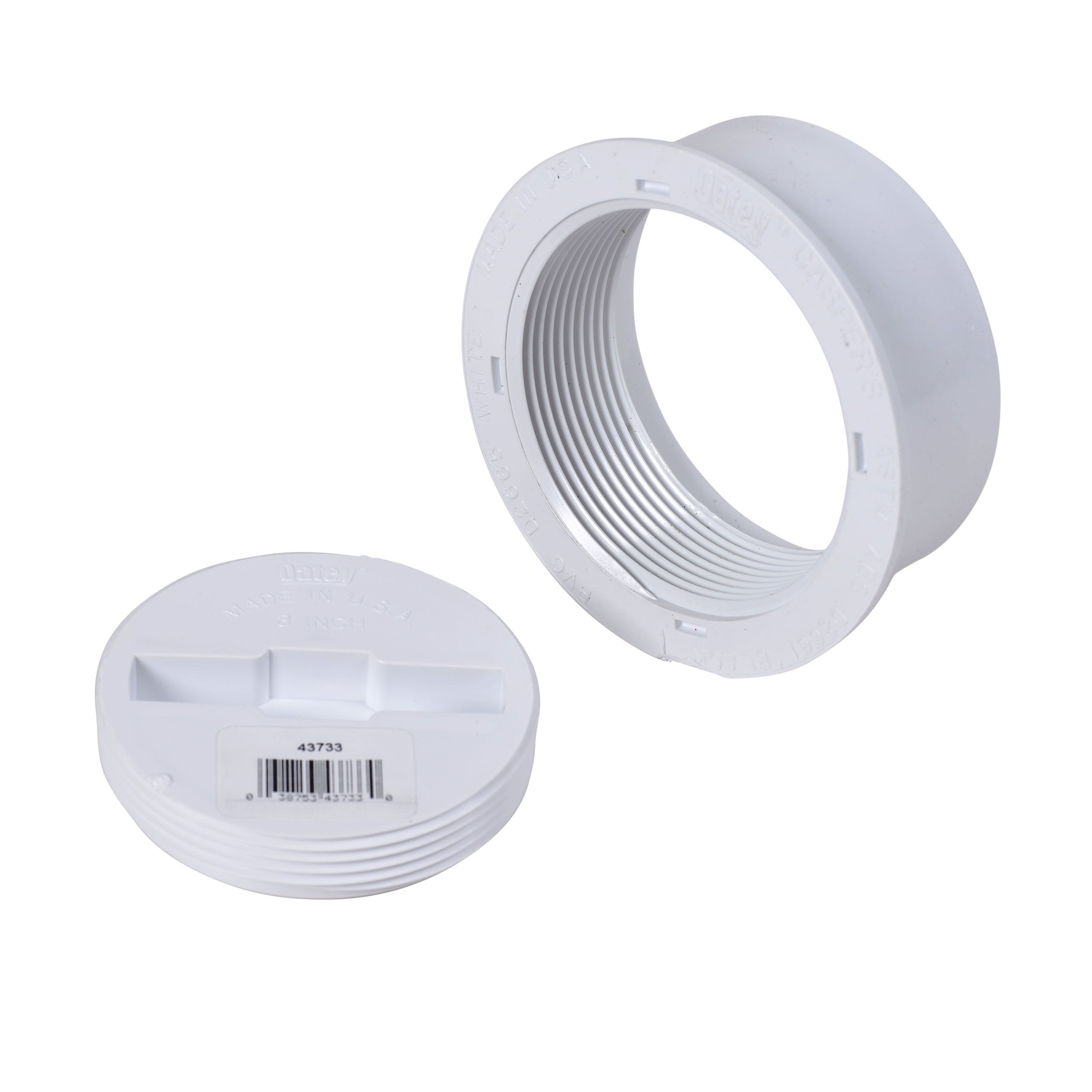 Oatey 4 In. PVC Snap-In Cleanout Assembly in White - 43733