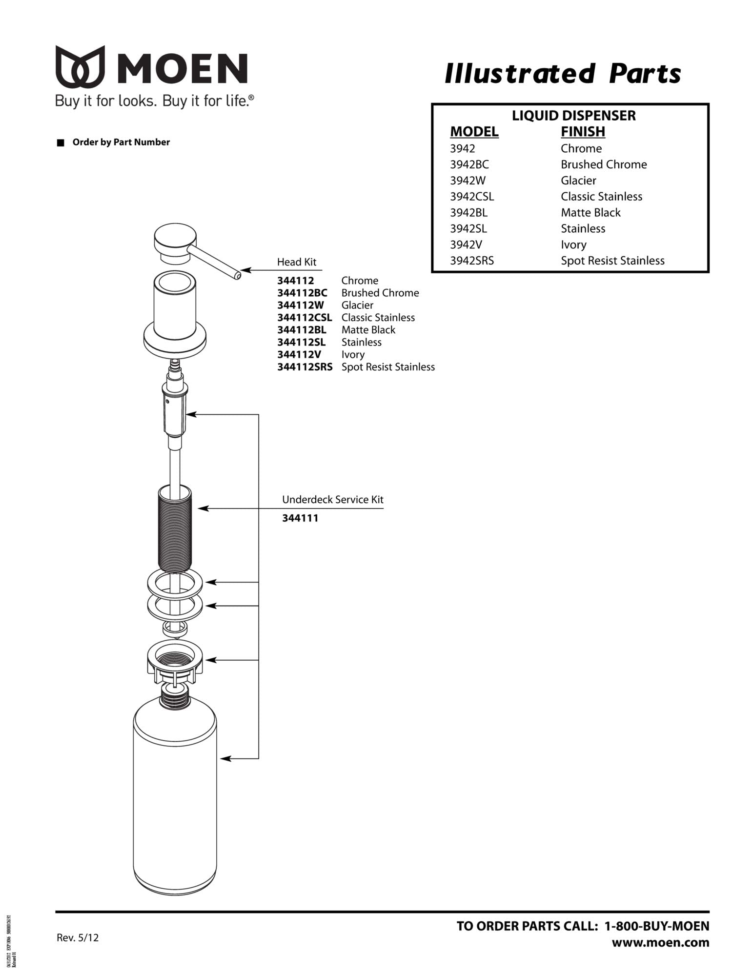 Moen Soap and Lotion Dispenser - 3942