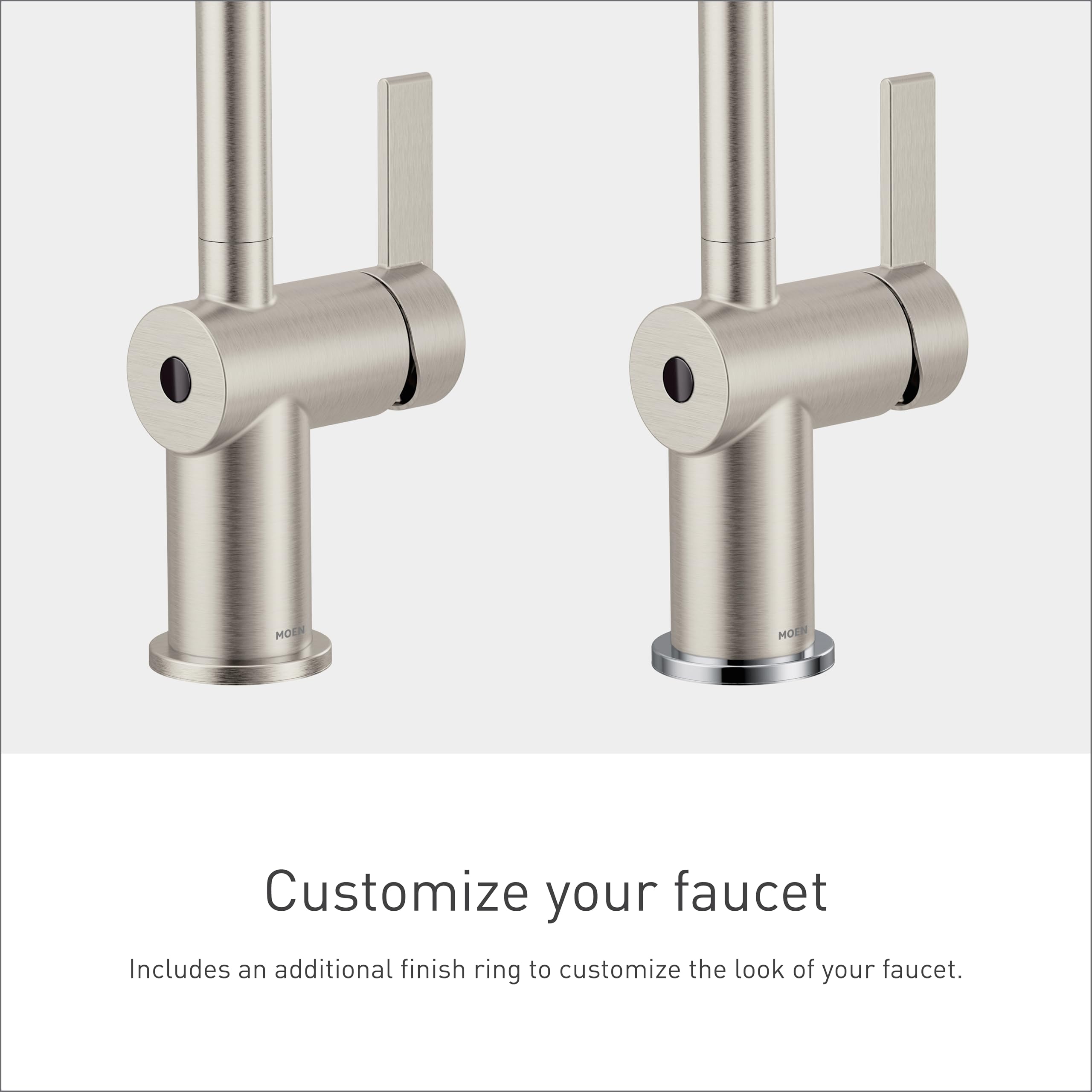 Moen Spot Resist Stainless Cia Motionsense Wave Sensor Touchless One Handle Pulldown Kitchen Faucet Featuring Power Clean Includes Optional Accents in Spot Resist Stainless - 7622EWSRS