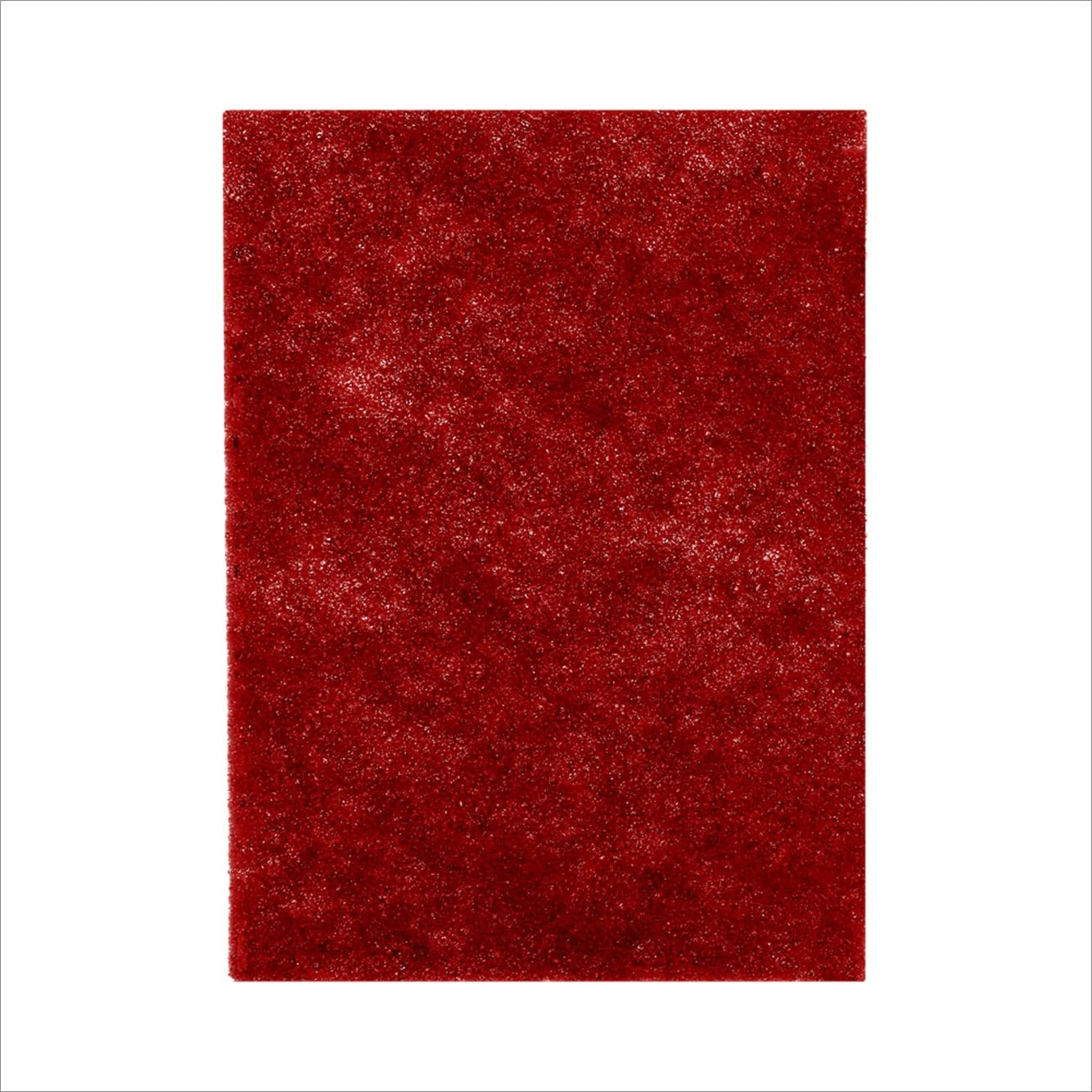 Red abrasive stripping pad with fine granular texture surface.