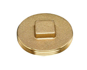 Oatey 2 in. brass threaded raised head cleanout plug Brass Cleanout Plug in Brass - 42370