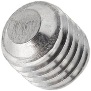 Chrome-plated ball-end set screw with threaded shaft and hexagonal socket head.