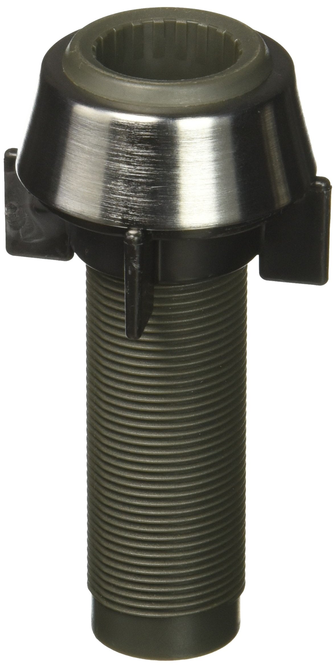 Stainless steel vegetable spray support assembly with threaded base and mounting brackets in Arctic finish.