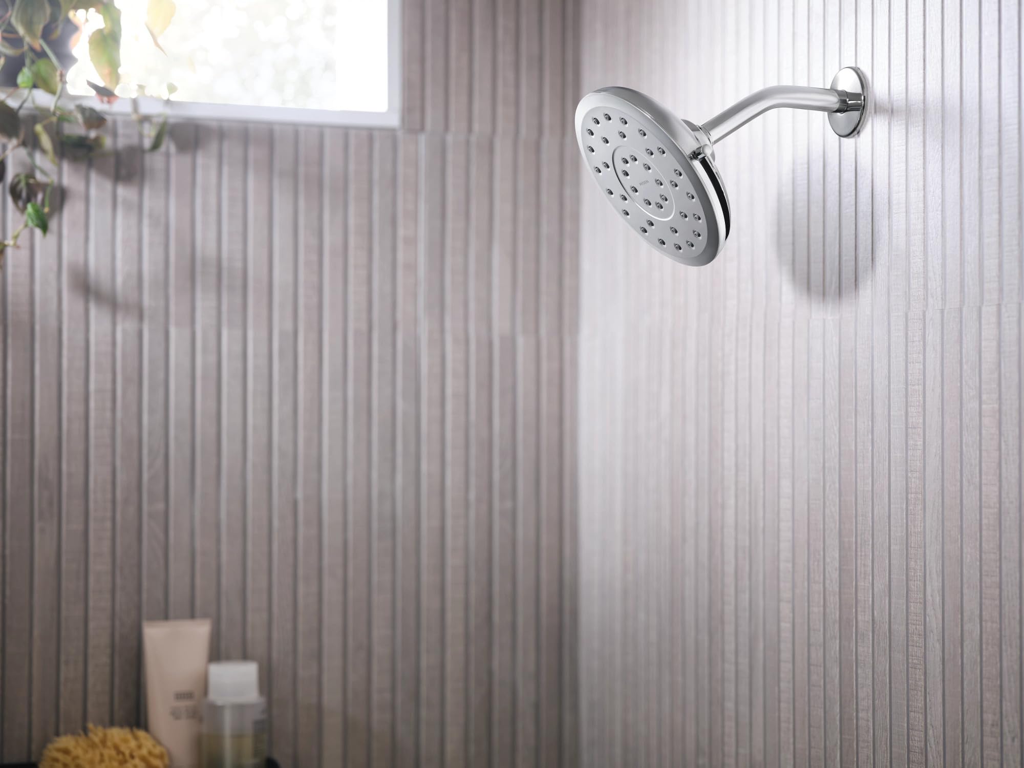 Moen Verso Infiniti Dial Round Rain Shower Head 7 Inch Diameter Spray Head in Chrome - 220R7