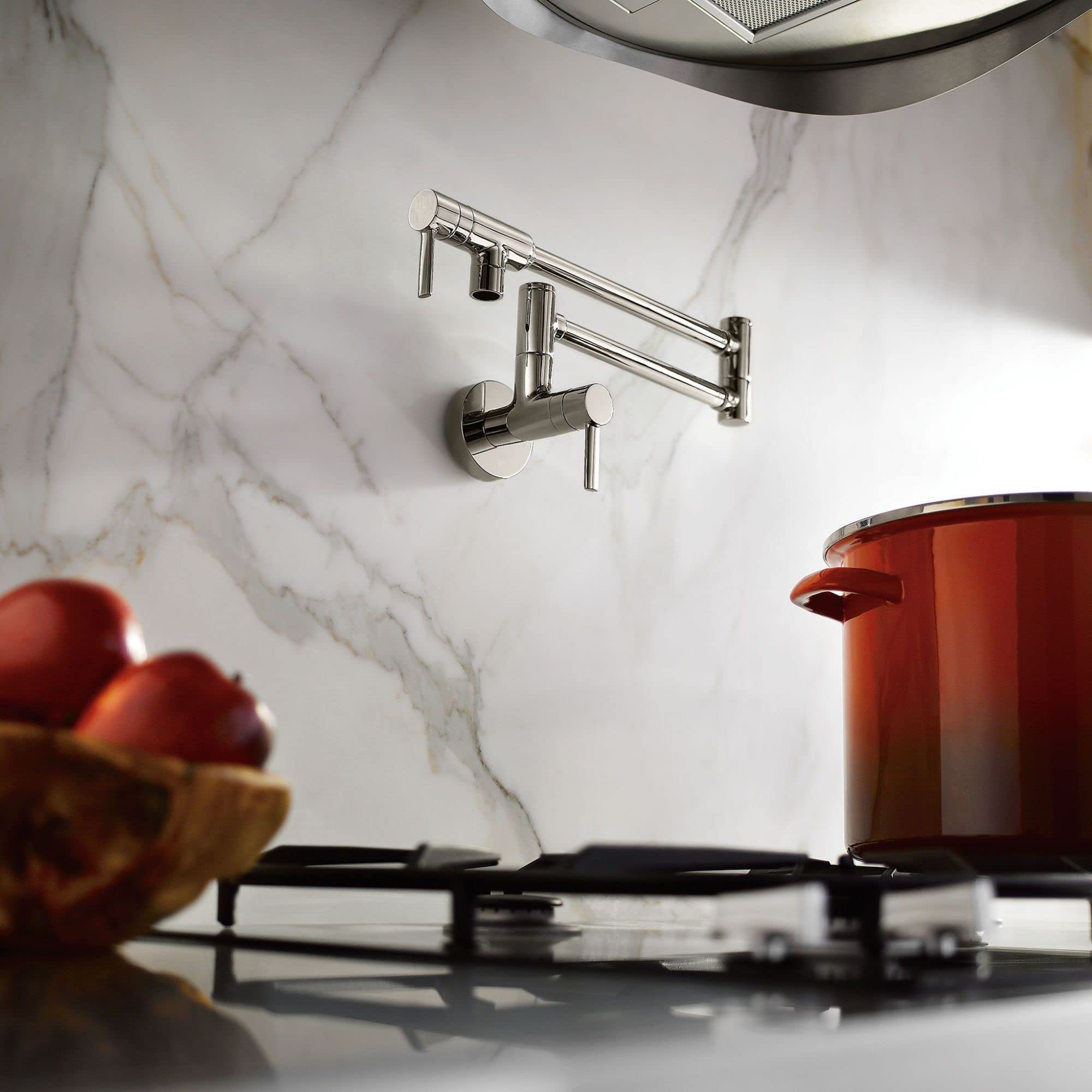 Moen Modern Wall Mount Swing Arm Folding Pot Filler Kitchen Faucet in Chrome - S665