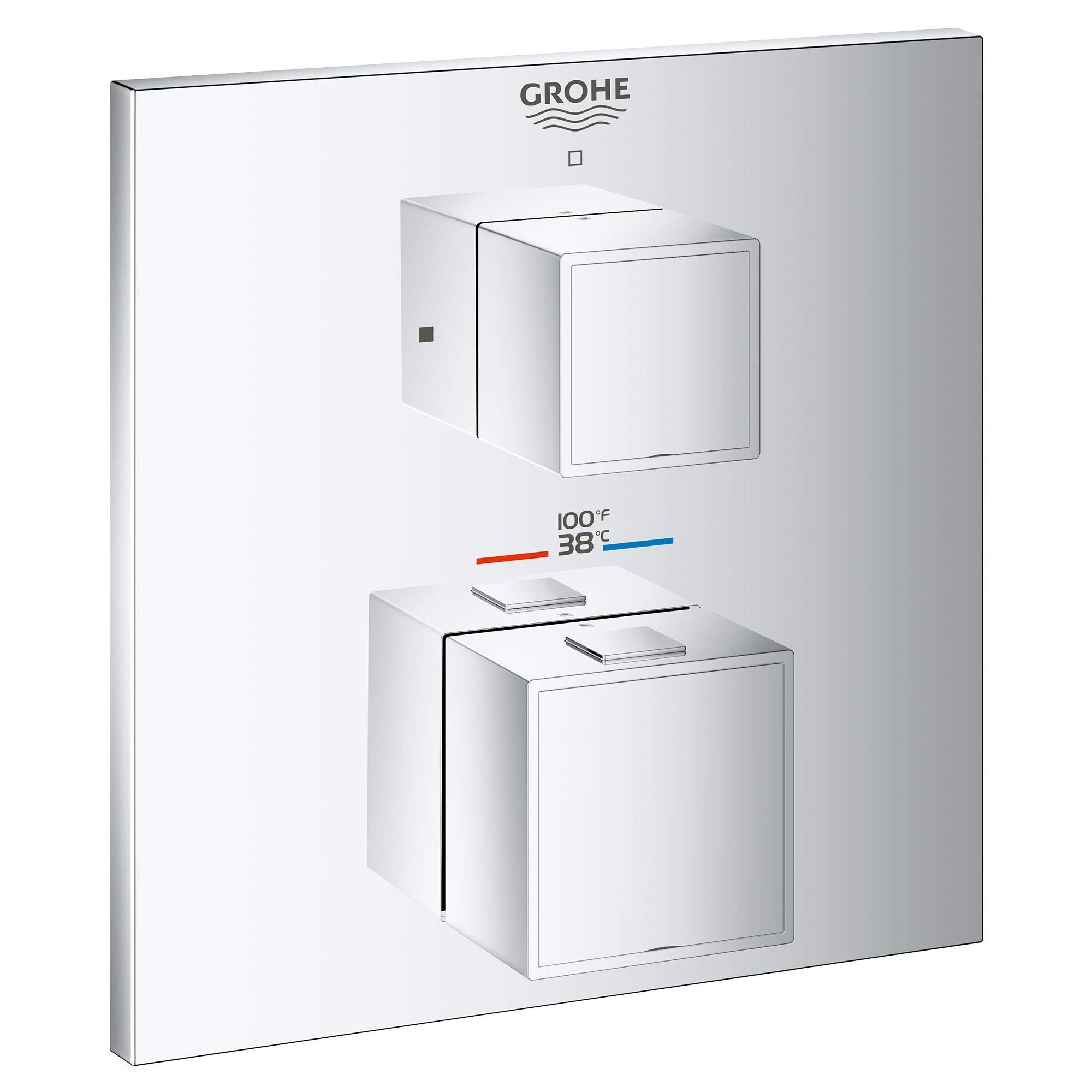 Grohe Grohtherm 24158000 Dual Function 2-Handle Thermostatic Valve Trim in Grohe Chrome
