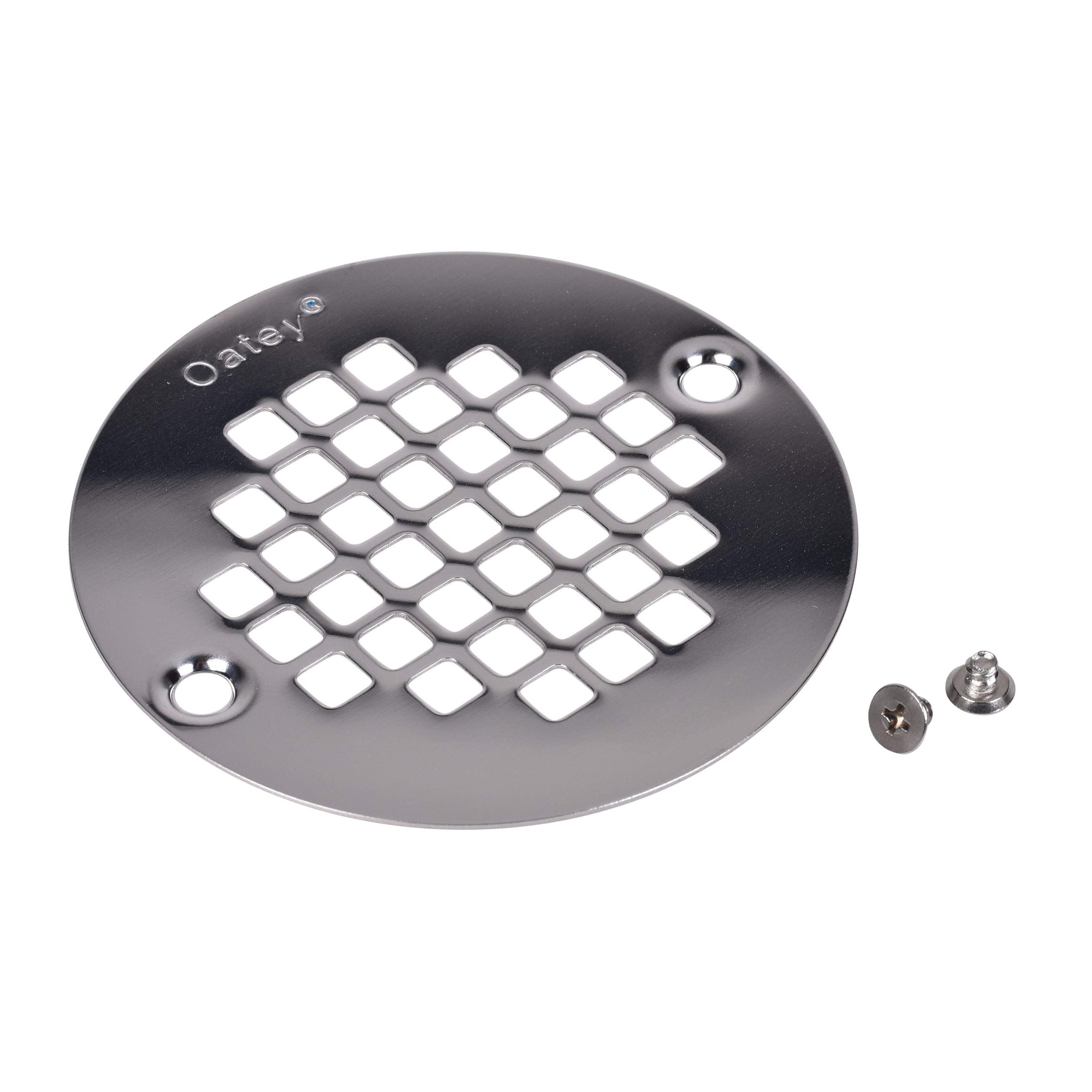 Oatey 4" Shower Drain Strainer with Screw Mount in Stainless Steel - 42358