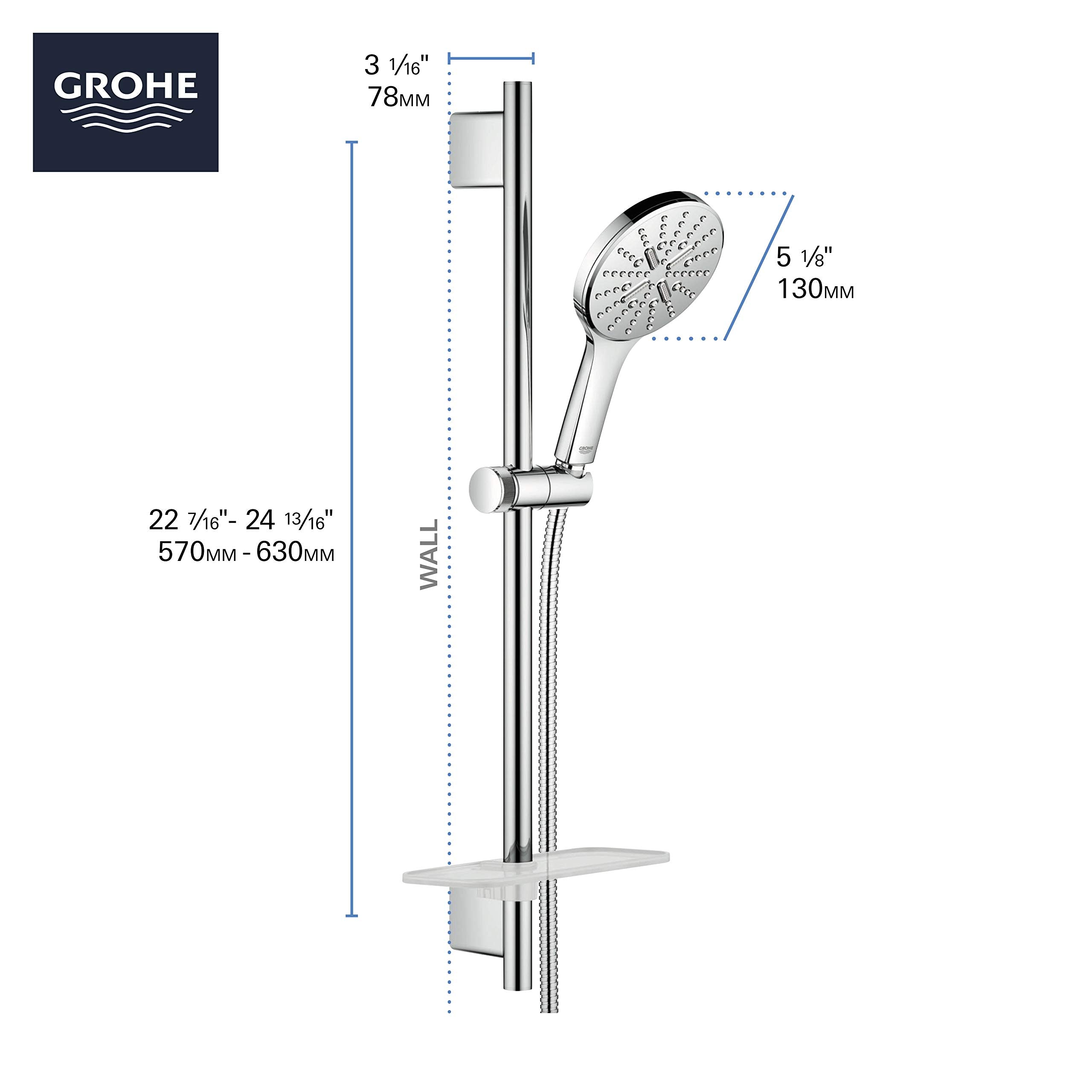 Grohe Timeless 29431000 TIMELESS PRESSURE BALANCE SHOWER SET in Grohe Chrome