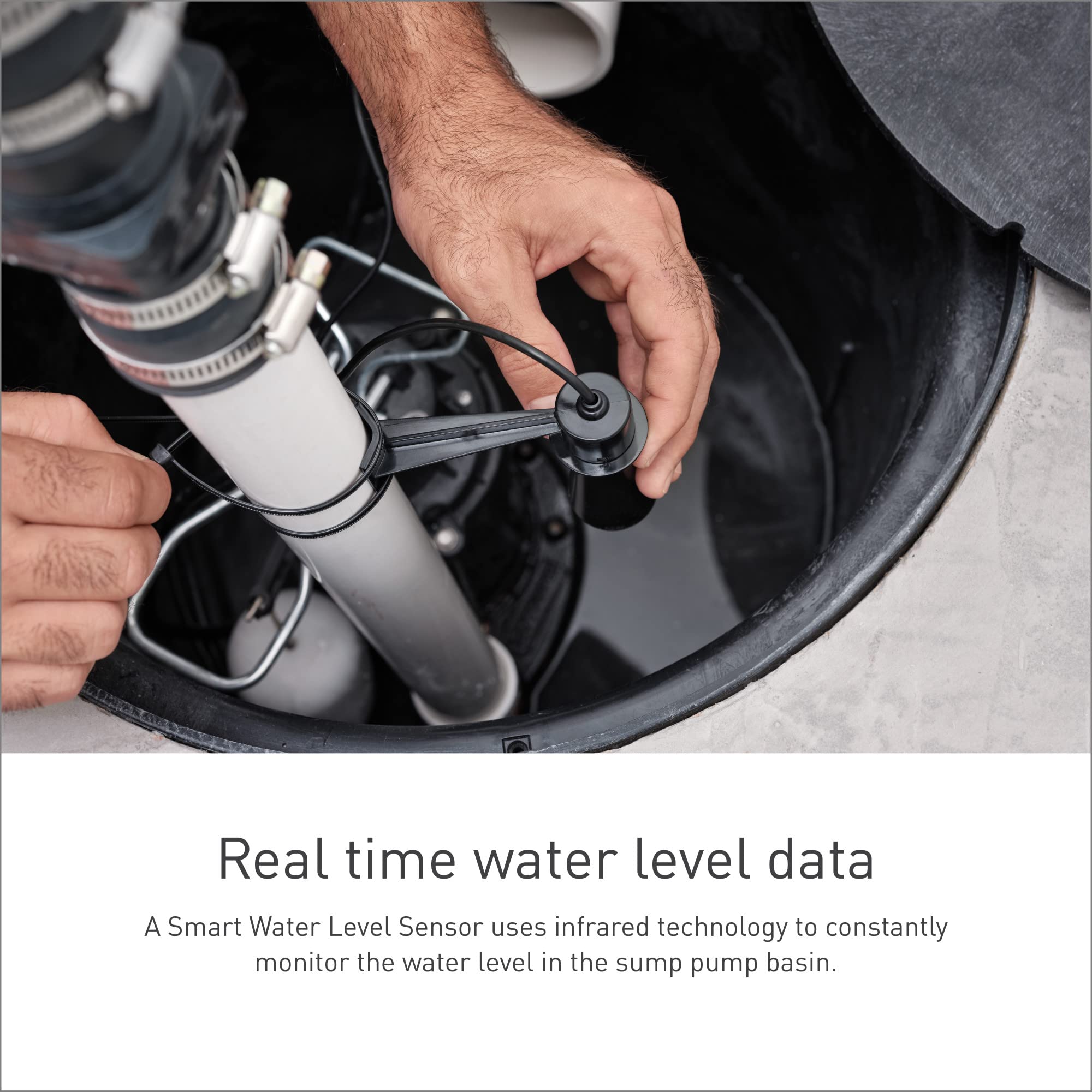 Moen Smart Sump Pump Monitor Wi Fi Connectable Water Alarm Sensor for Basement Sump Pump - S2000ESUSA