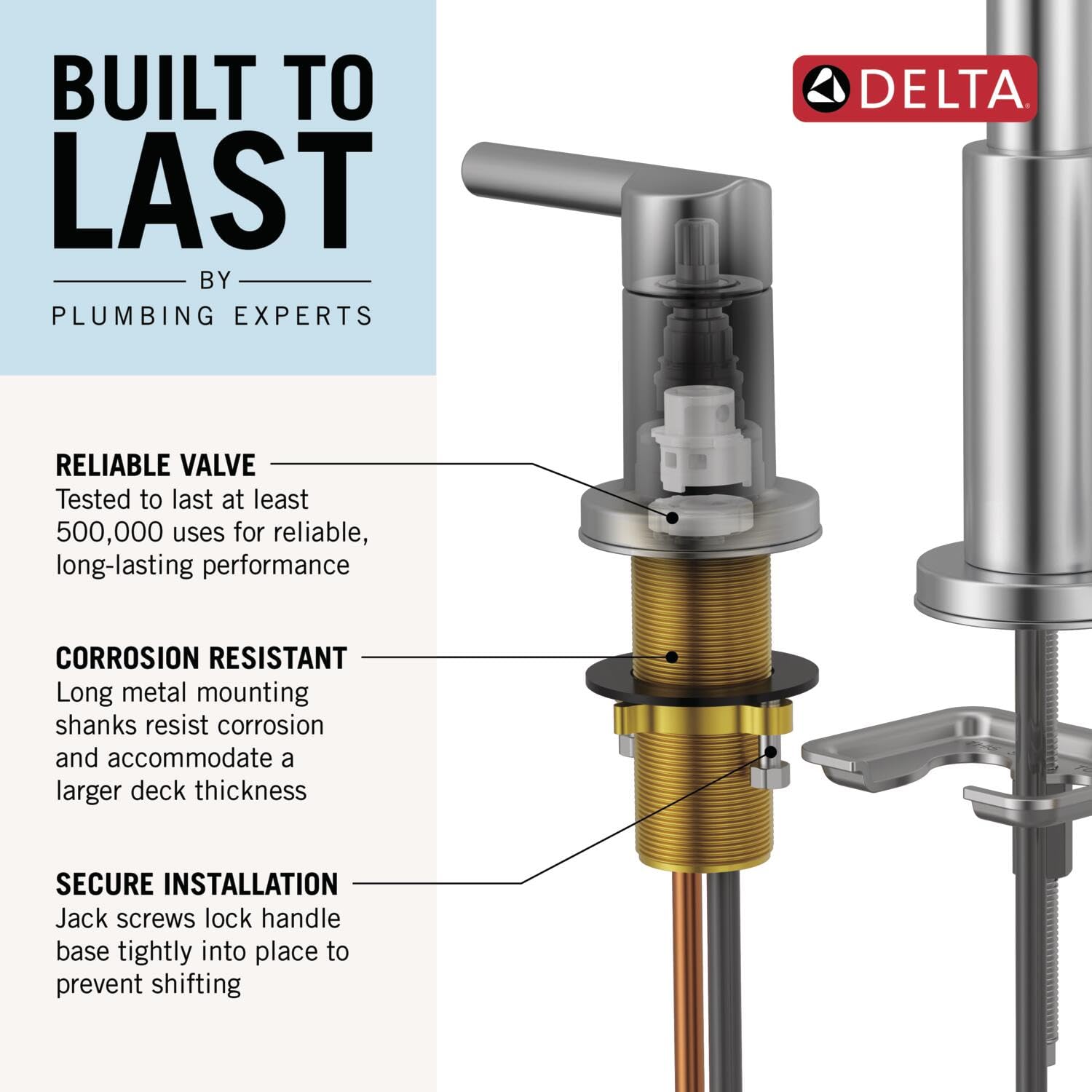 Delta Nicoli Two Handle Widespread Pull-Down Bathroom Faucet in Stainless - 35849LF-SSPD