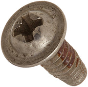 Metal handle screw with Phillips head drive and threaded shaft for Delta 13/14 series faucets.