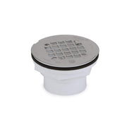 Oatey 101 Ps Pvc-Solvent Weld Shower Drain With Stainless Steel Strainer, 2-Inch in Stainless Steel - 42097