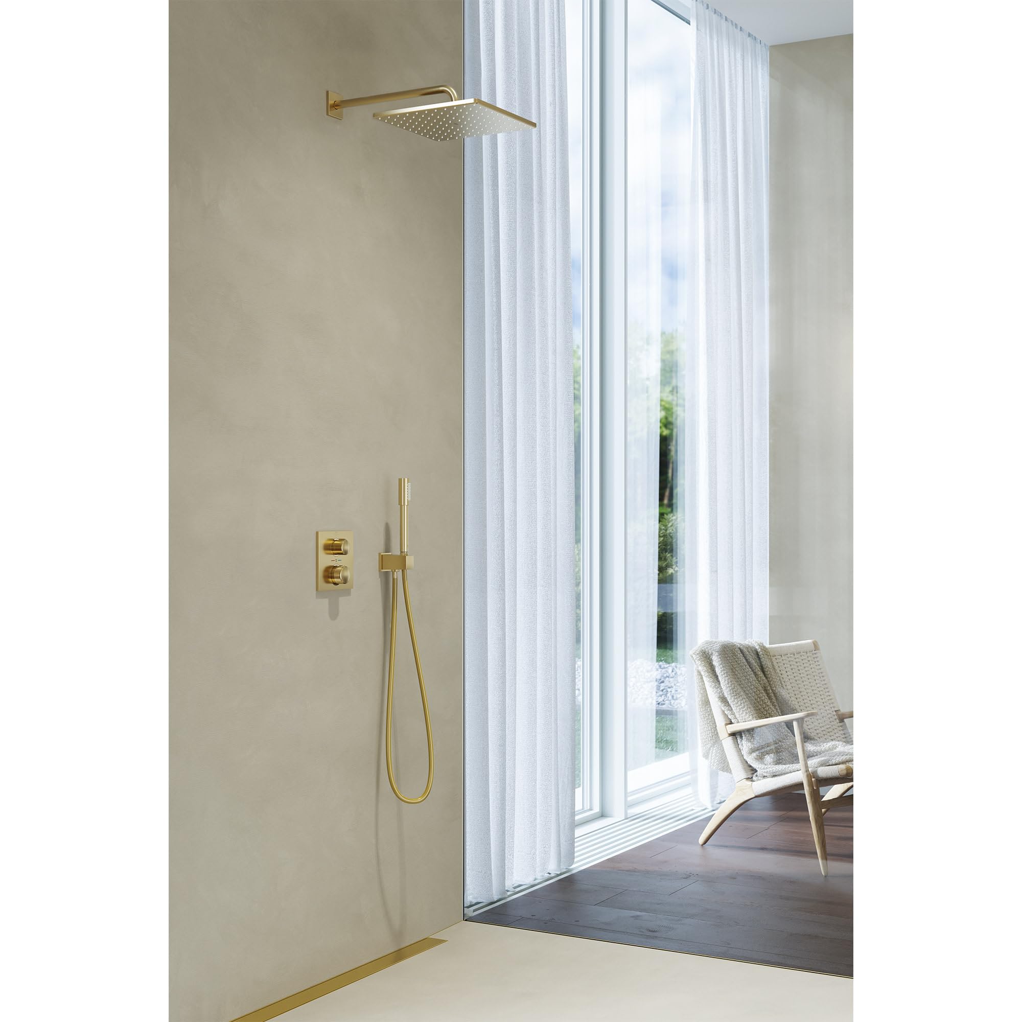 Grohe Allure 29178EN1 Allure Dual Function 2-Handle Thermostatic Valve Trim in Grohe Brushed Nickel