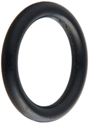 Black rubber o-ring with oval shape and visible wear marks on surface.