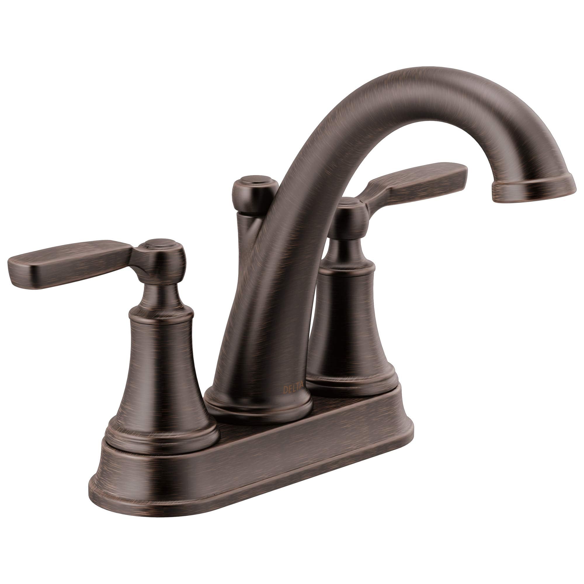 Delta Woodhurst Two Handle Centerset Bathroom Faucet with Metal Drain & Pop Up