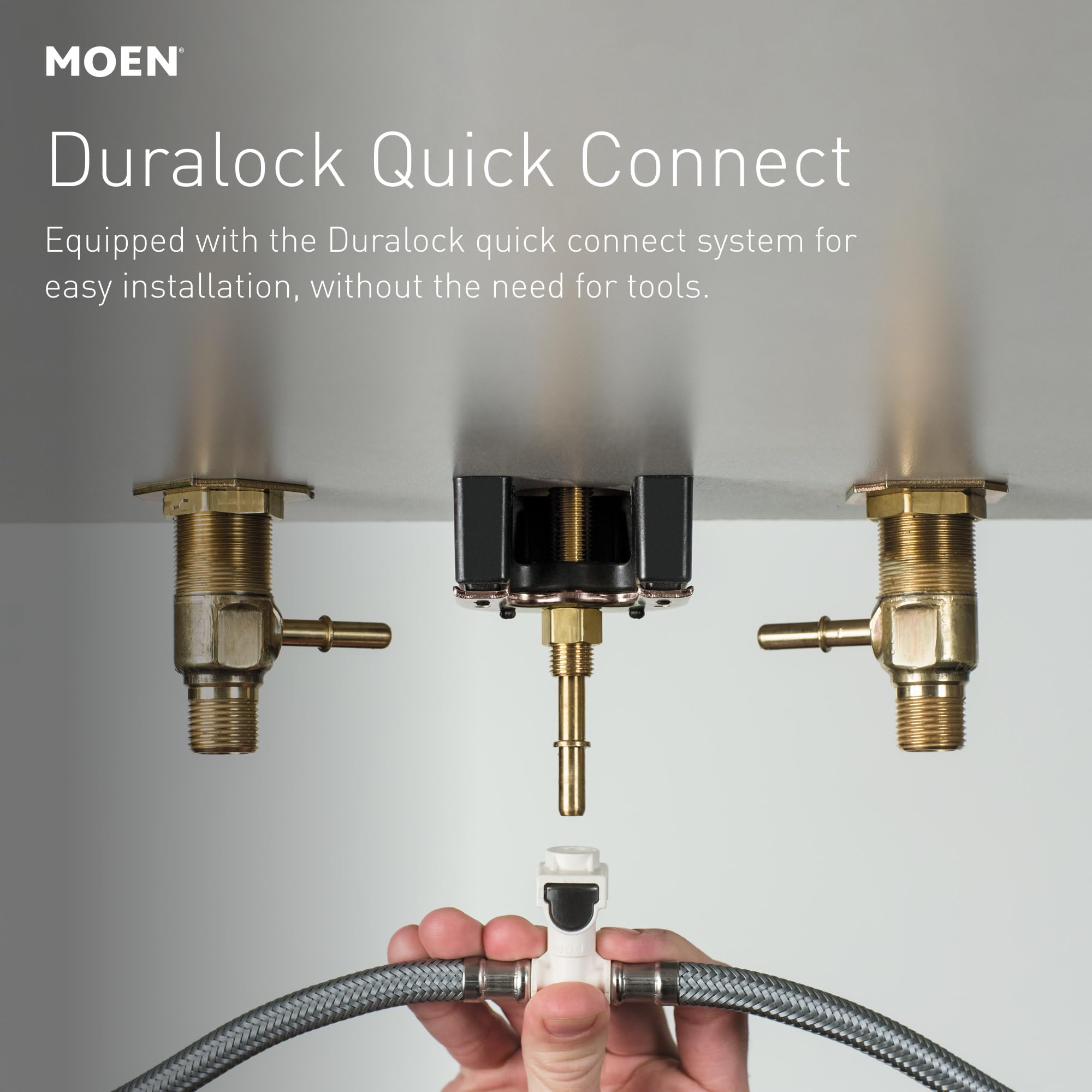 Moen Brandtford Two Handle High Arc Widespread Bathroom Sink Faucet for 3 Hole Setups with Valve Included in Brushed Nickel - TV6620BN