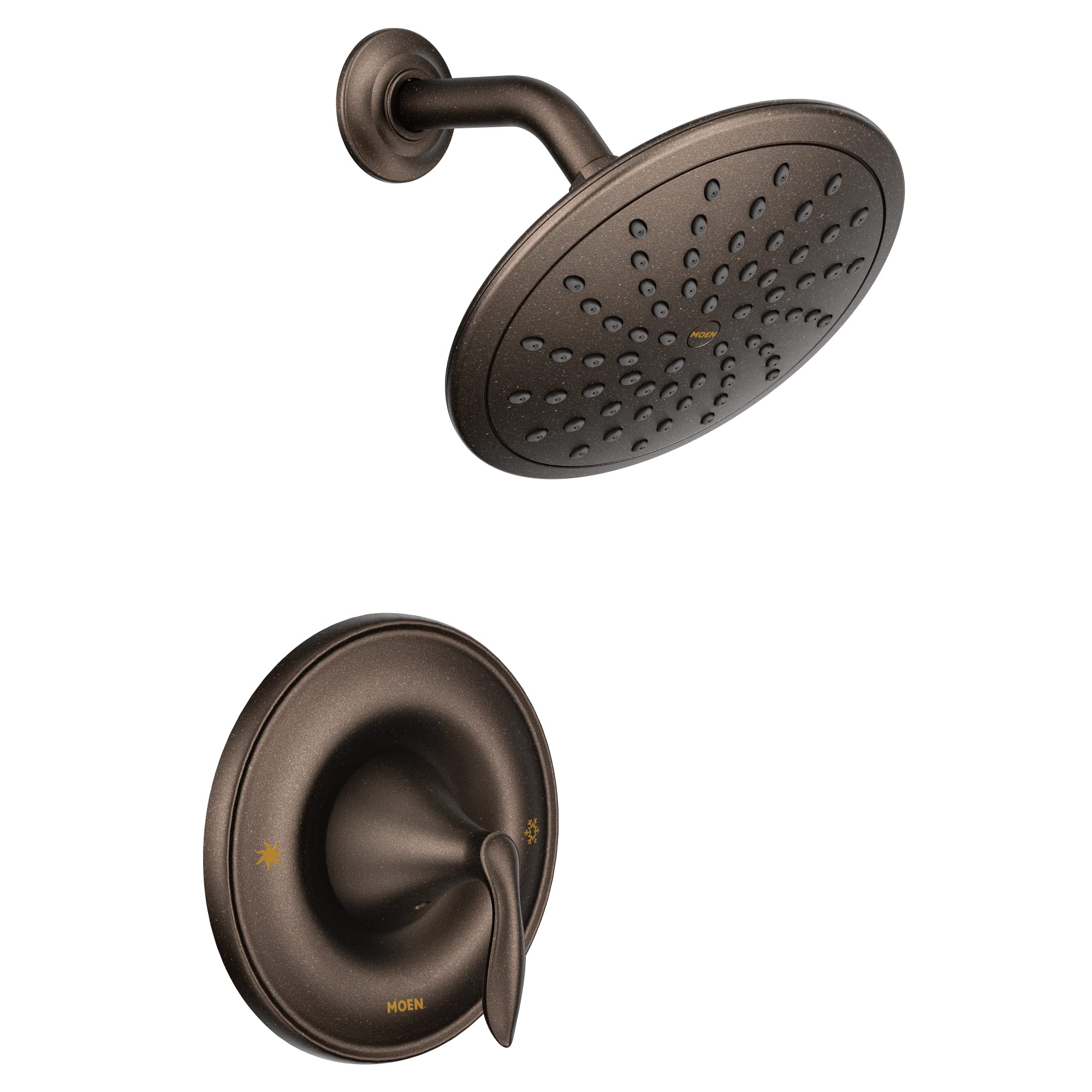 Moen Posi Temp Shower Faucet Trim with Eco Performance Rainshower Showerhead in Oil Rubbed Bronze - T2232EPORB