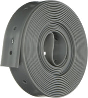 Gray polypropylene hanger strap coiled with mounting holes along the edge.
