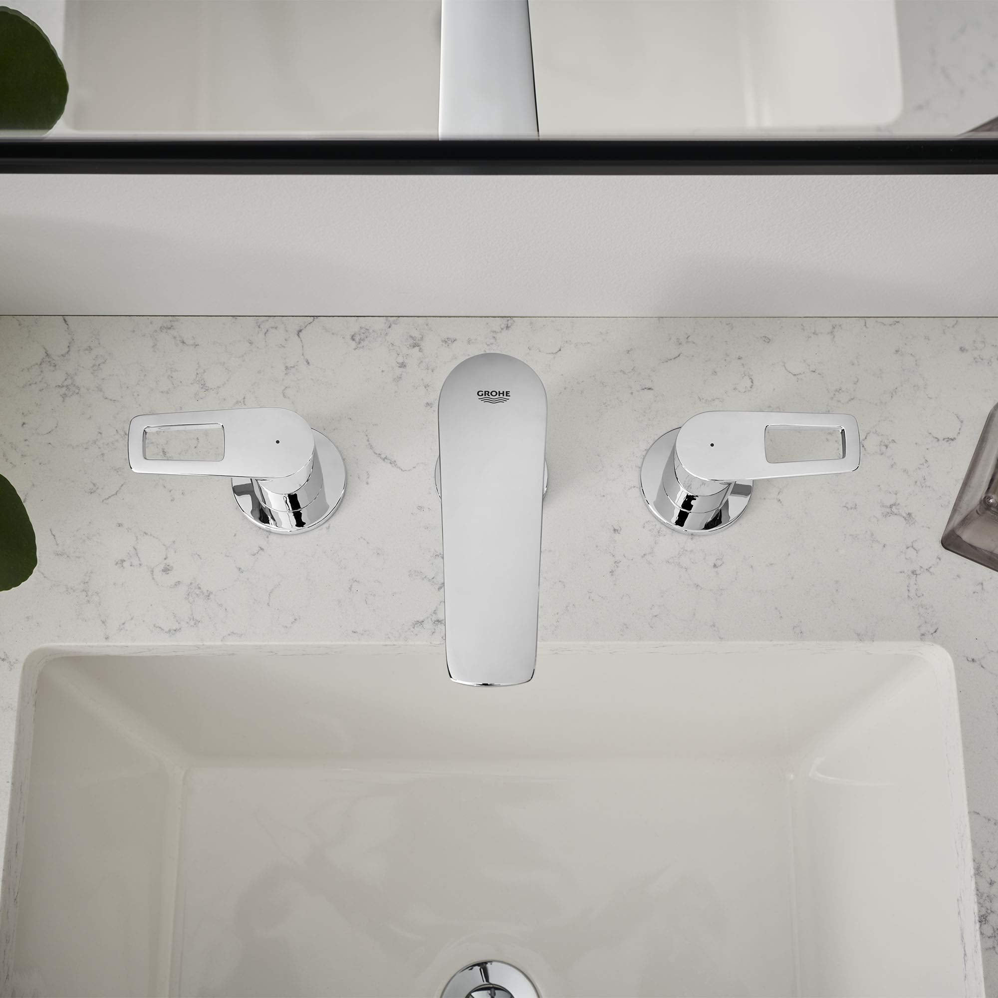 Grohe Bauloop 20225001 8-Inch Widespread 2-Handle M-Size Bathroom Faucet 1.2 GPM in Grohe Chrome