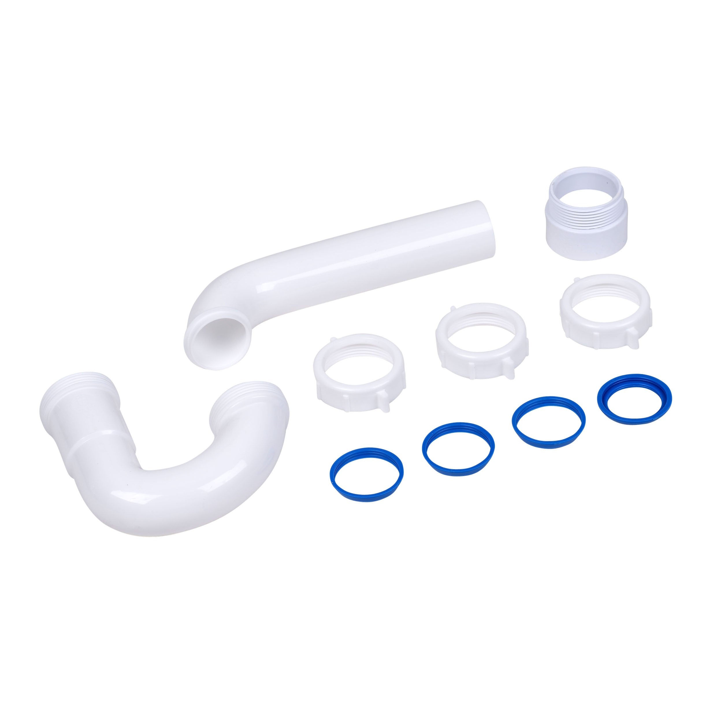 Oatey 1-1/2" P-Trap with Threaded Adapter and Reversible J-Bend in White - P9703WBG