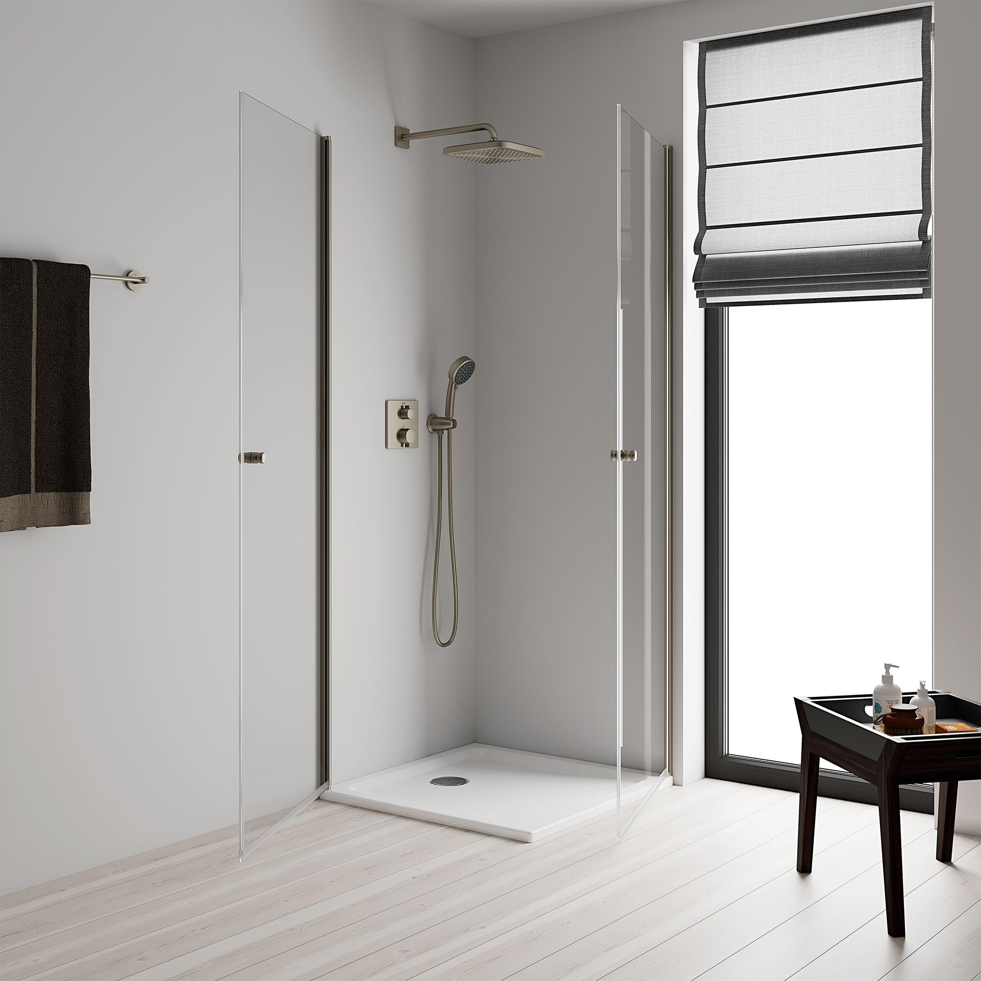 Grohe Tempesta 26718EN0 250 Rain Shower Head, 9 7/8" - 1 Spray, 1.75 gpm in Grohe Brushed Nickel