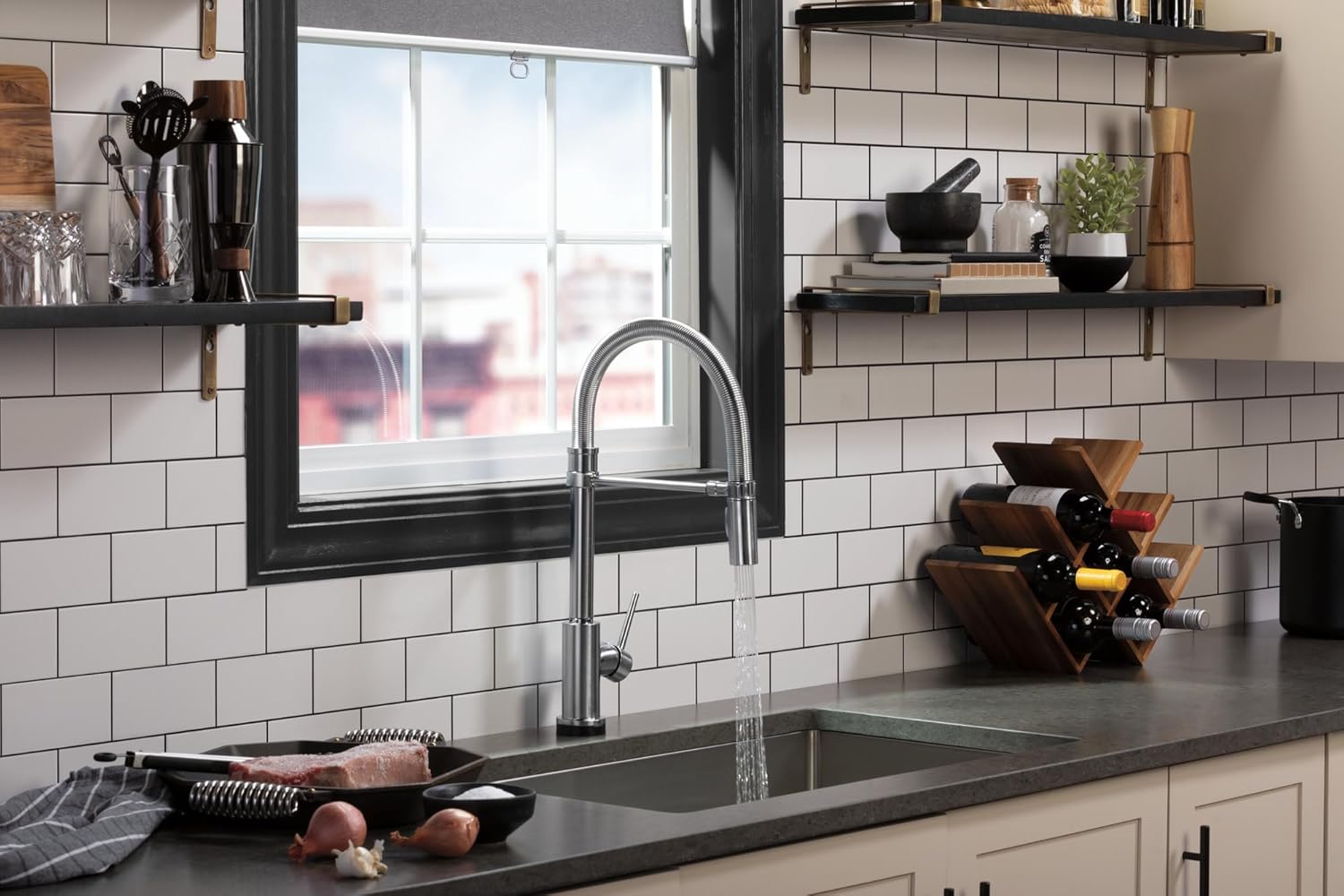 I appreciate the context, but the image shown is a kitchen interior with a faucet and countertop—this doesn't match the produ