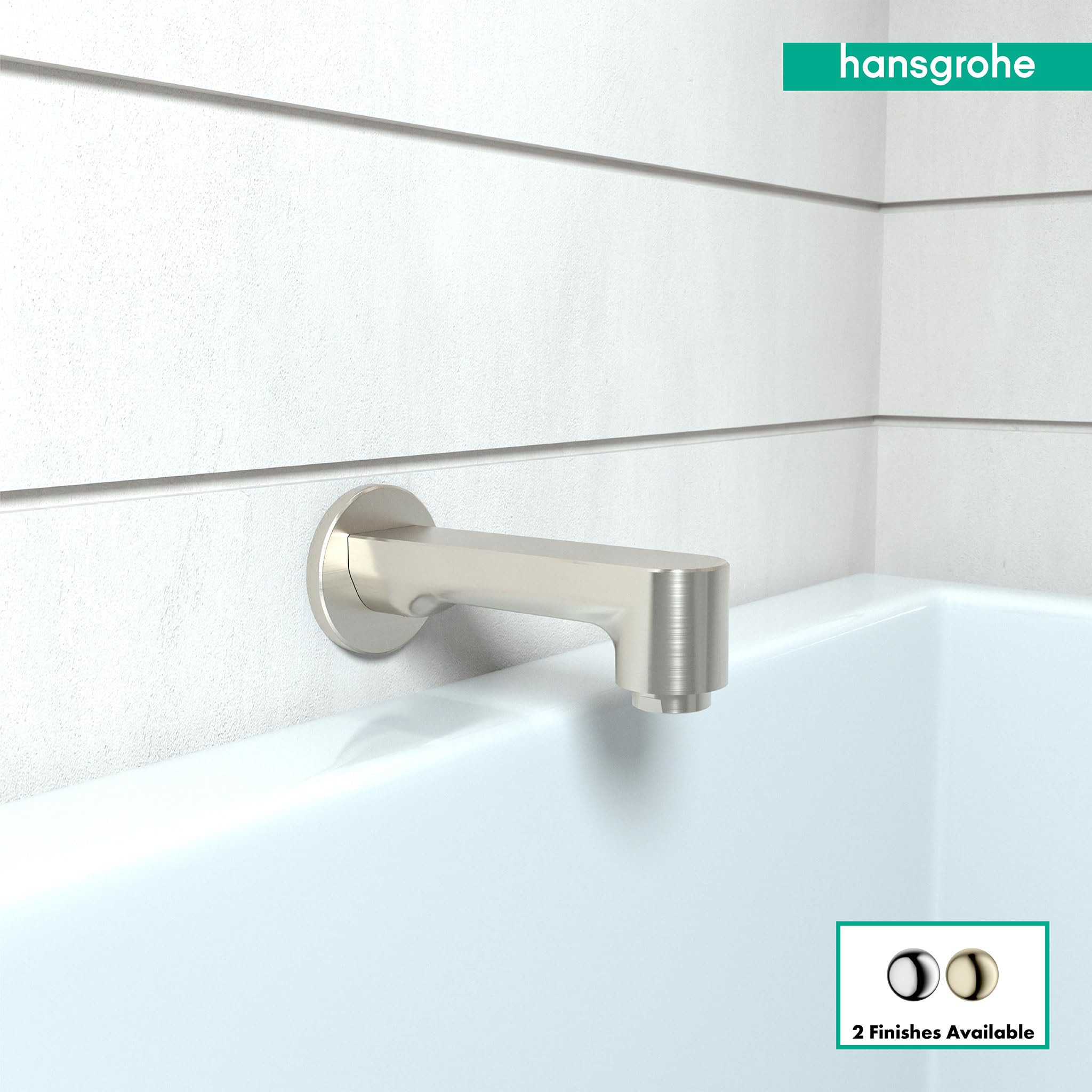 Hansgrohe 14413821 Metris S Tub Spout in Brushed Nickel