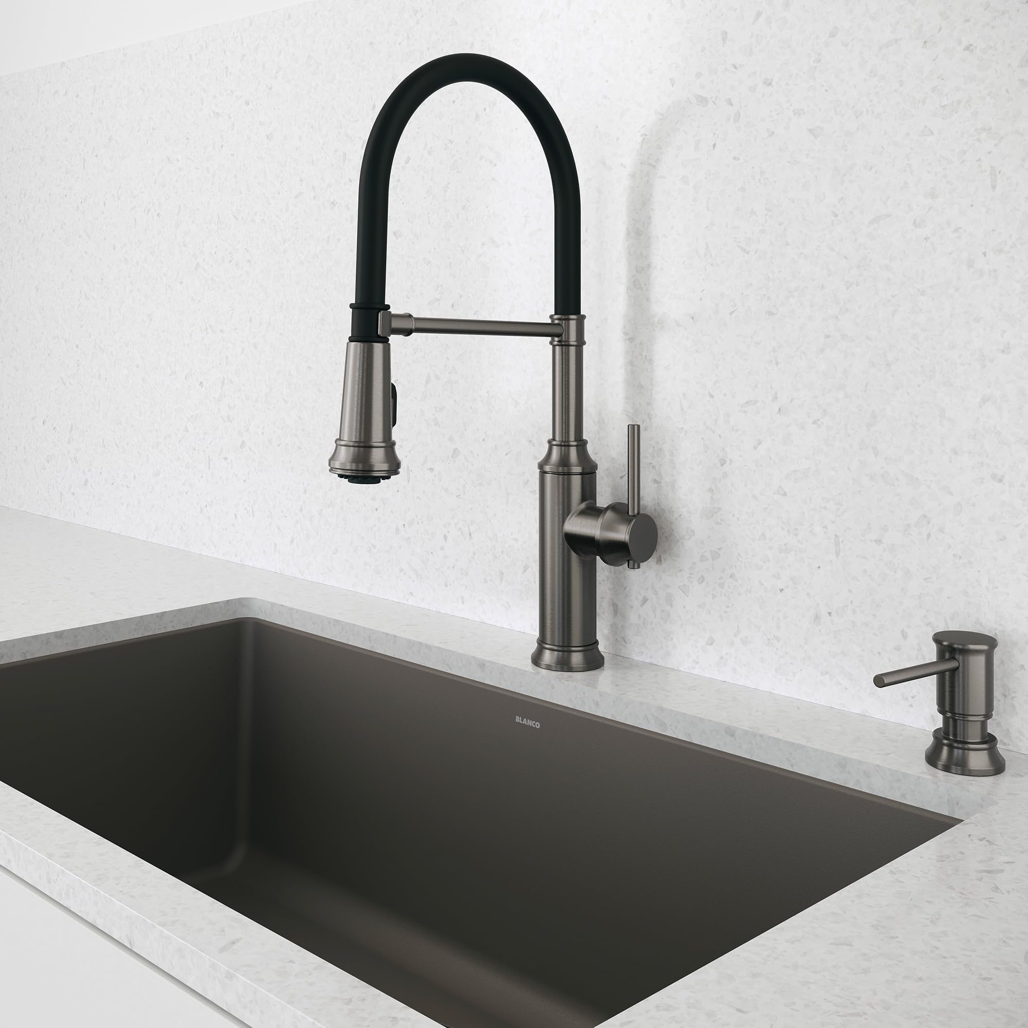 Blanco Semi-Pro Faucet 1.5 GPM in Satin Dark Steel - 443264