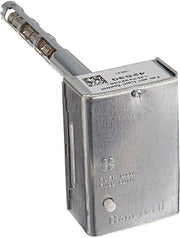 Honeywell fan and limit controller with metal housing, thermal sensor probe, and push/pull automatic switch button.