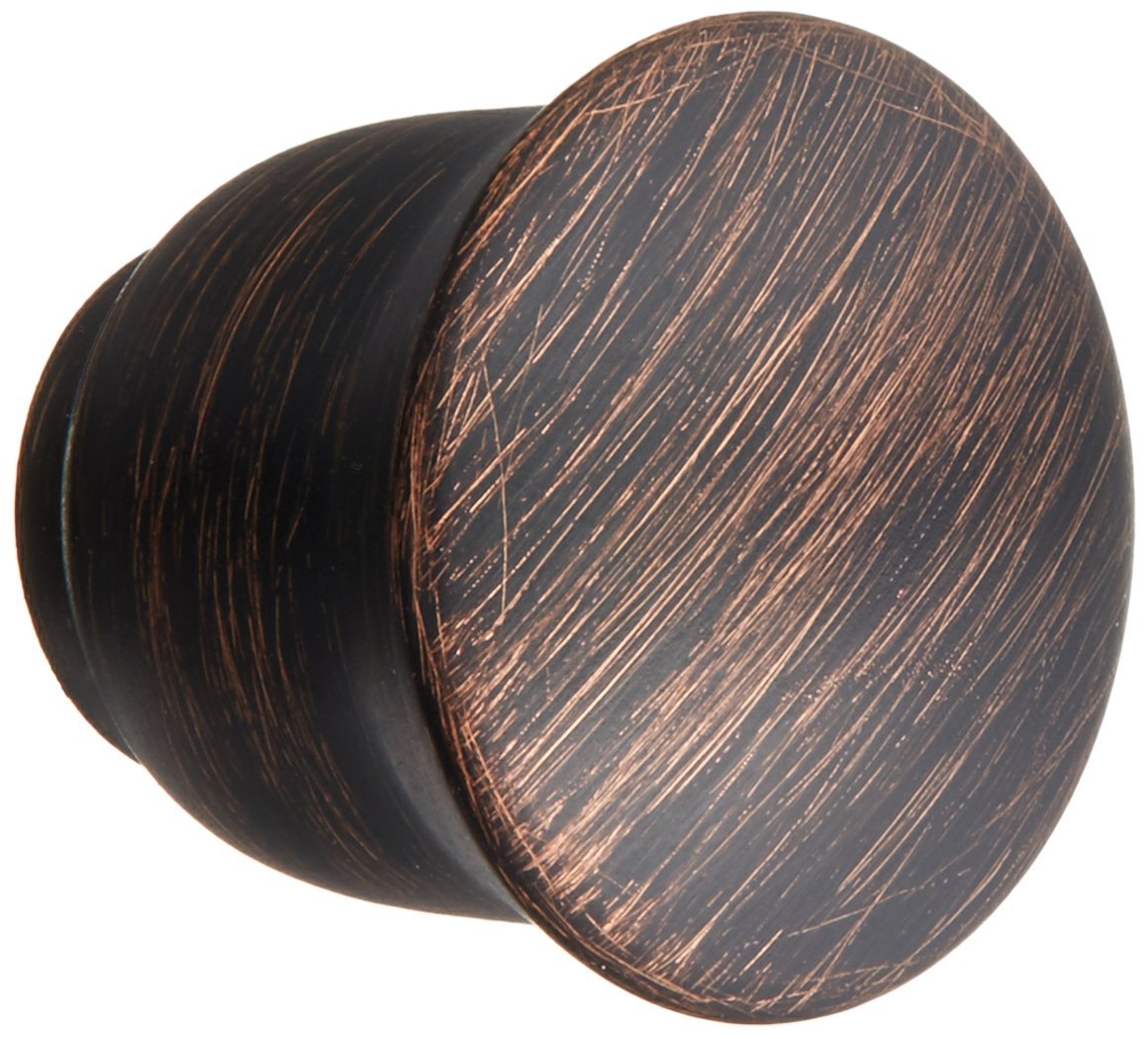 Venetian bronze finial with textured linear pattern and rounded knob shape.