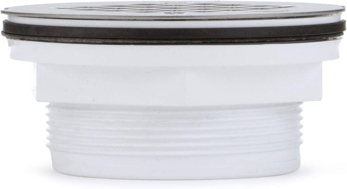 Oatey 42099 2 in. 101 PNC PVC No-Calk Shower Drain with Stainless Steel Strainer
