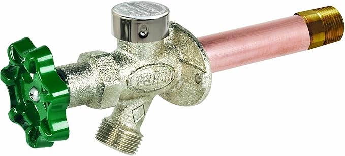 Prier Diamond Series 12 inch Anti-Siphon Wall Hydrant with 3/4 inch MPT and 1/2 inch FPT - C-144T12