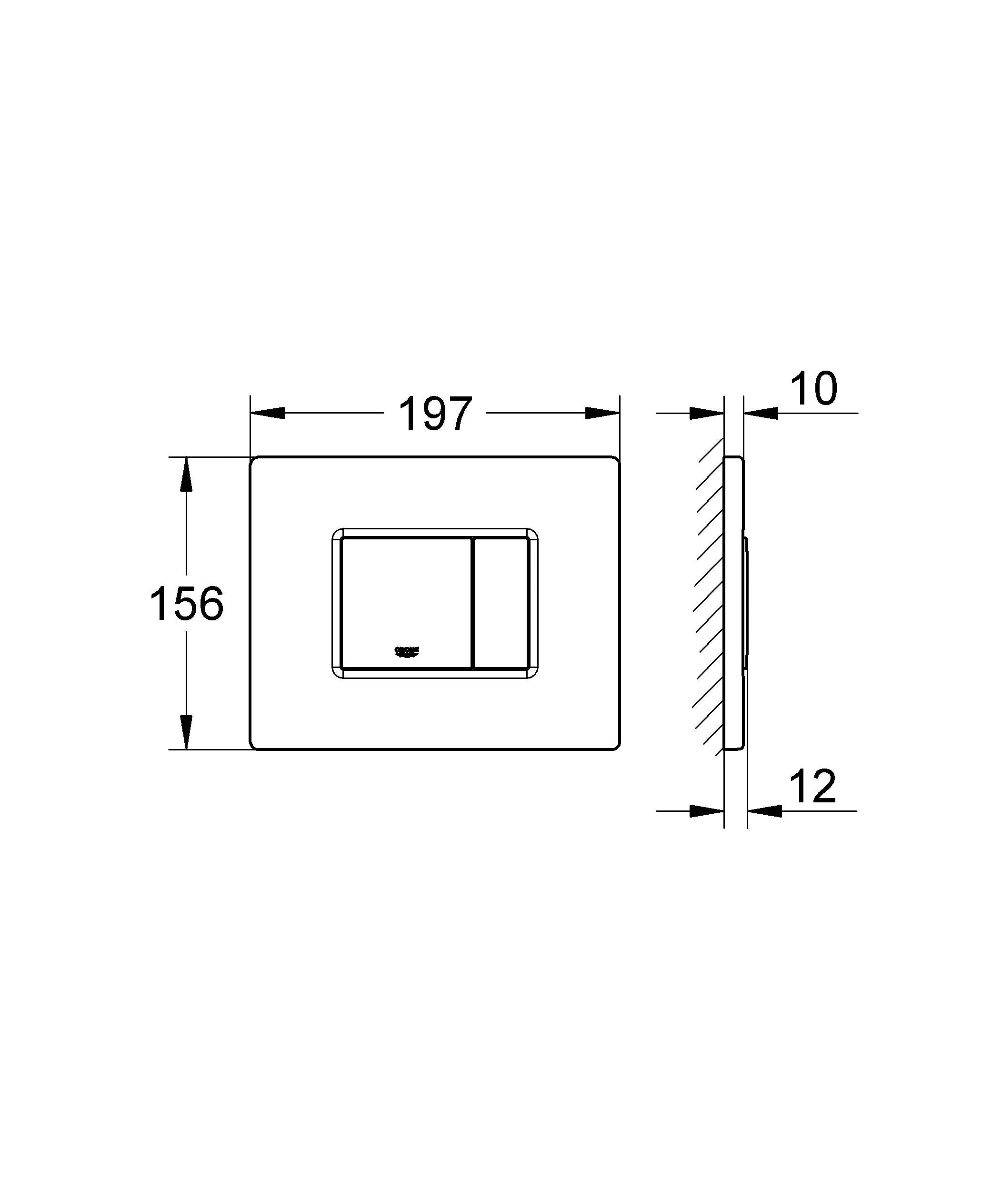 Grohe Skate 38776SD0 Wall Plate, Stainless Steel in Grohe Stainless Steel, Brushed