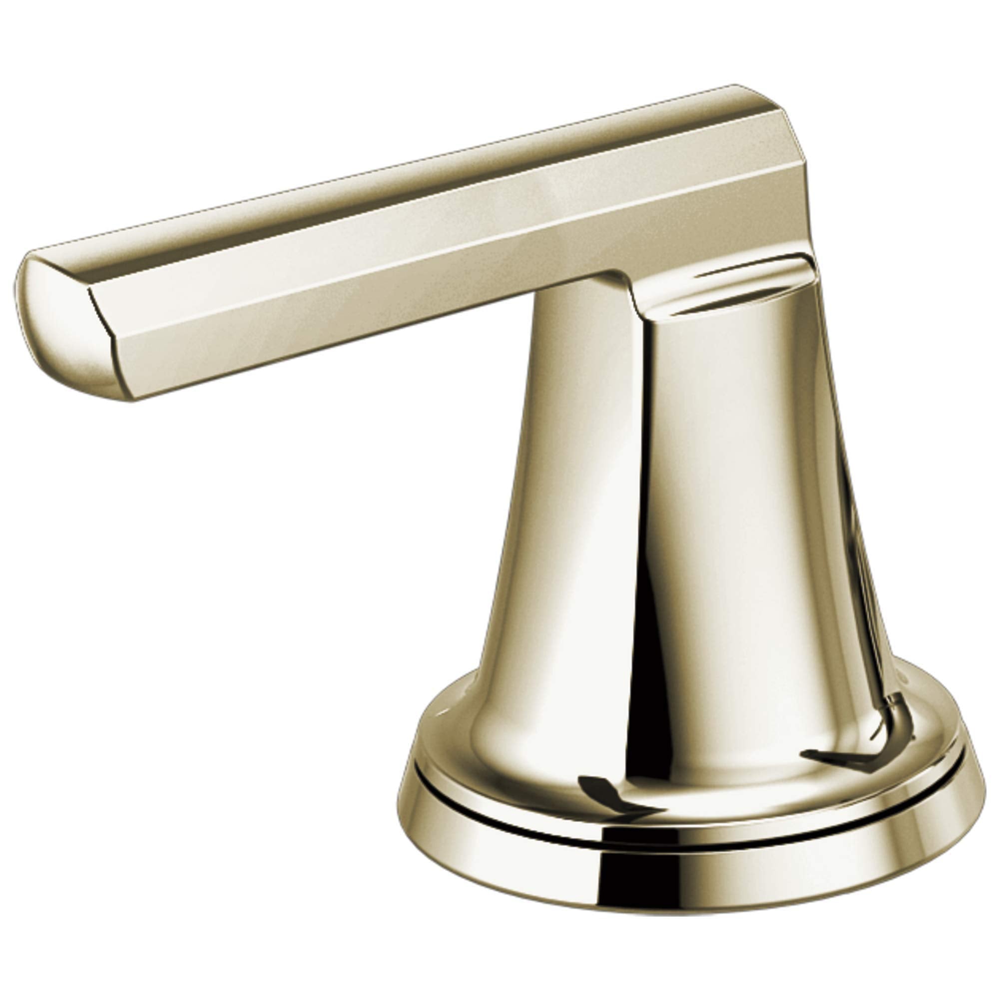 Champagne bronze roman tub faucet lever handle kit with cylindrical handles and curved spout.