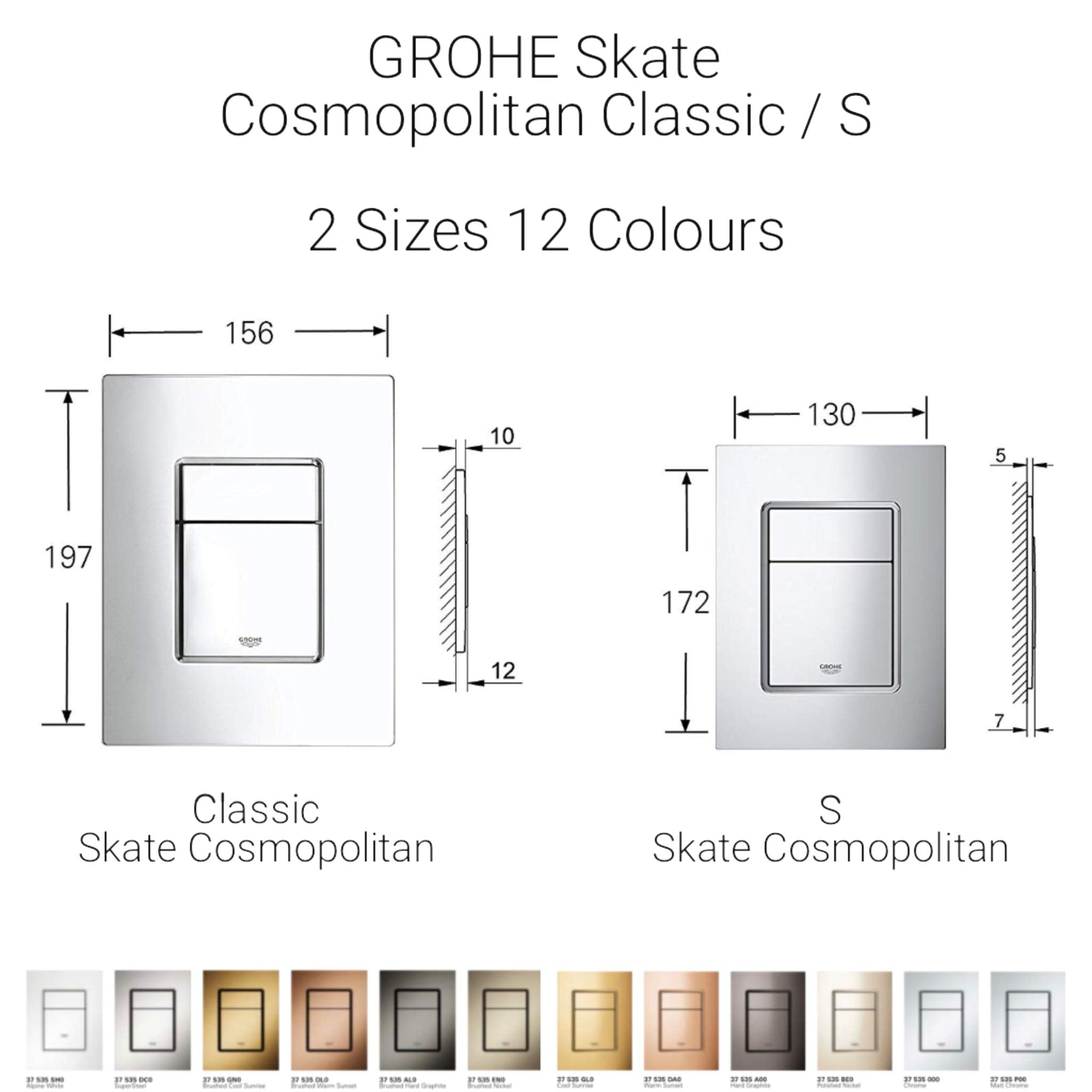 Grohe Skate 38776SD0 Wall Plate, Stainless Steel in Grohe Stainless Steel, Brushed
