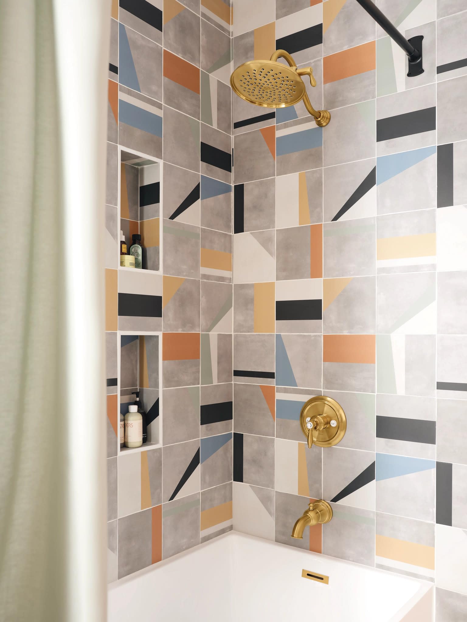 Moen Weymouth Tub Spout with Diverter 1/2 Inch Slip Fit CC Connection in Brushed Gold - S12104BG
