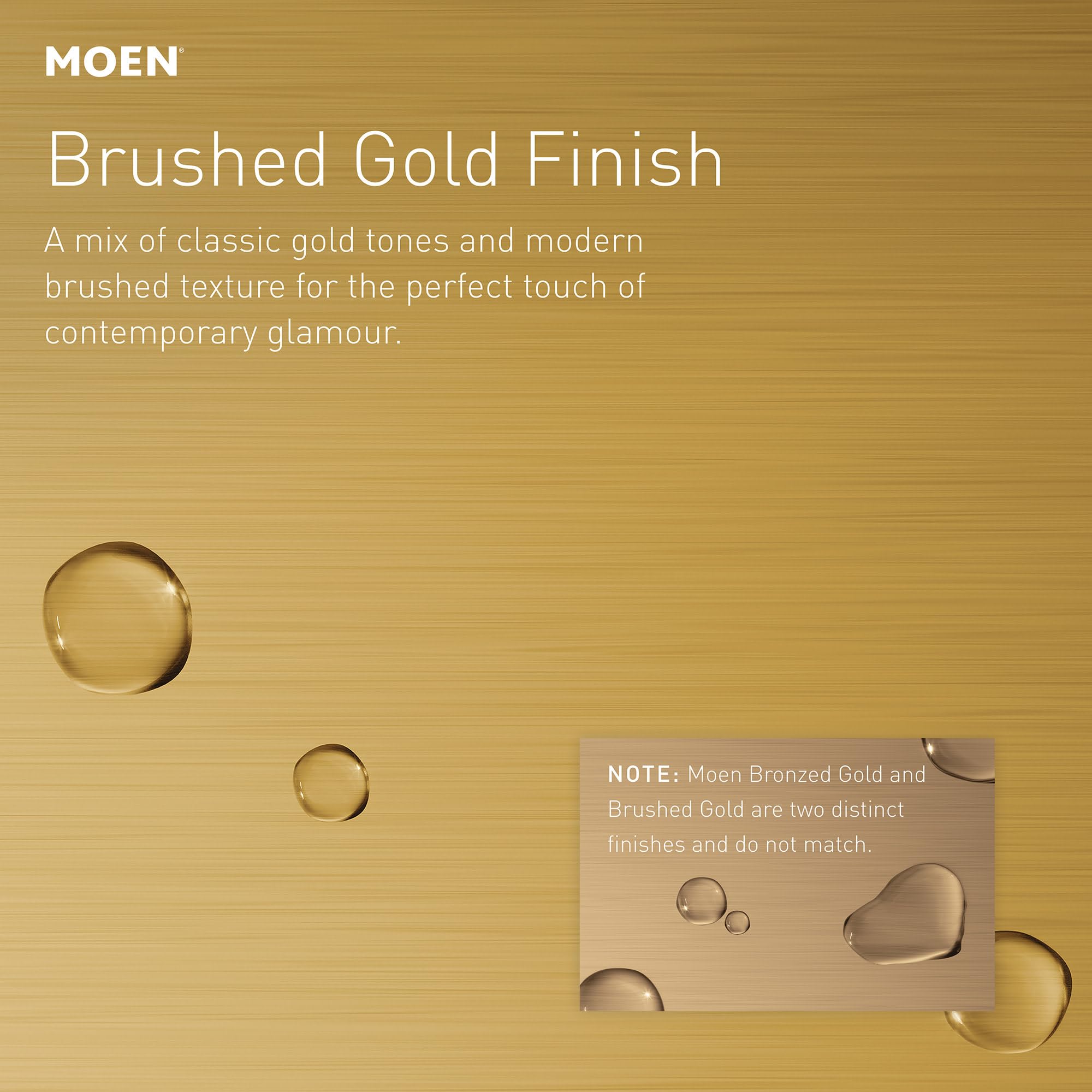 Moen One Function 6 3/4 Inch Wide Diameter Rain Showerhead with Immersion Rainshower Technology in Brushed Gold - S178BG