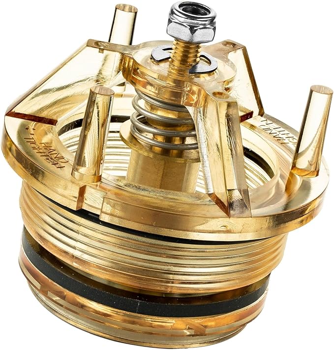 Brass bonnet and poppet assembly with chrome nut, spring, and sealing components for 1 and 1 1/4 inch backflow preventers.