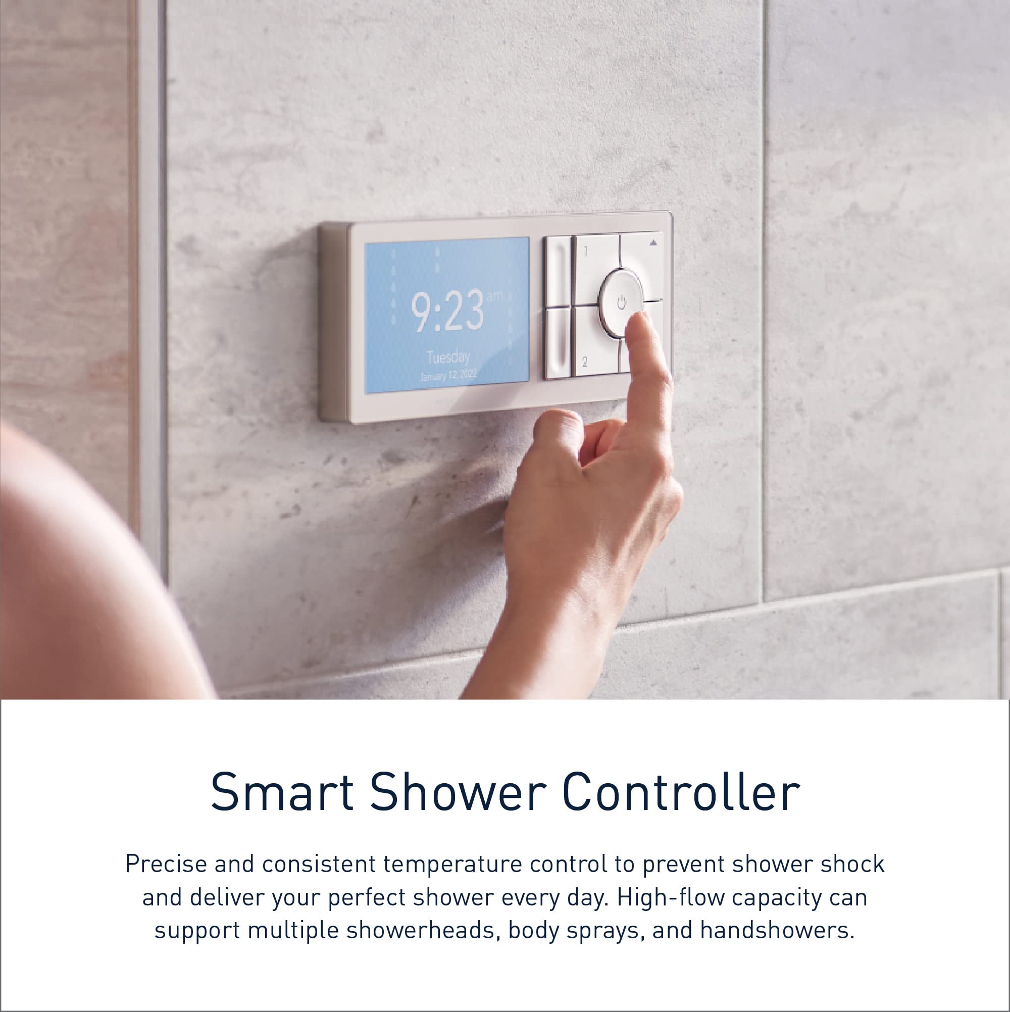 Moen Smart Shower 4 Outlet Digital Water Controller for Thermostatic Shower Valve in Matte Black - TS3304BL