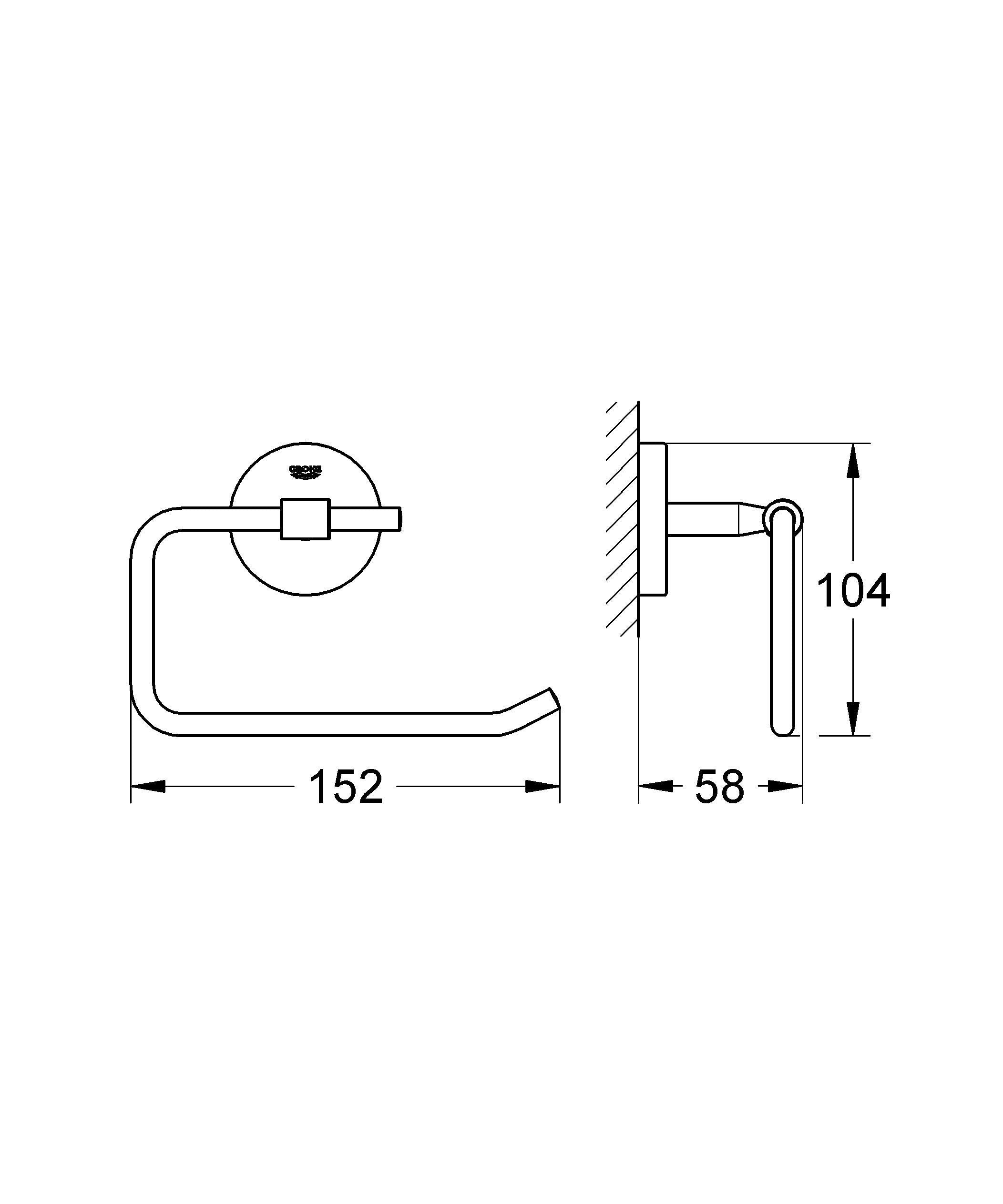 Grohe Baucosmopolitan 40457001 Paper Holder in Grohe Chrome