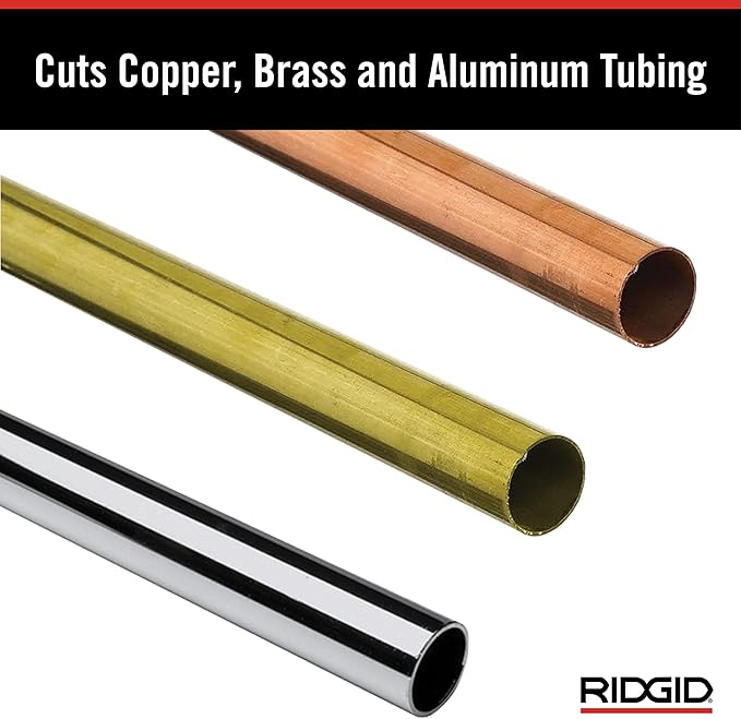 Two circular cutting wheels for tubing cutter, one appears metallic silver and one appears dark colored.