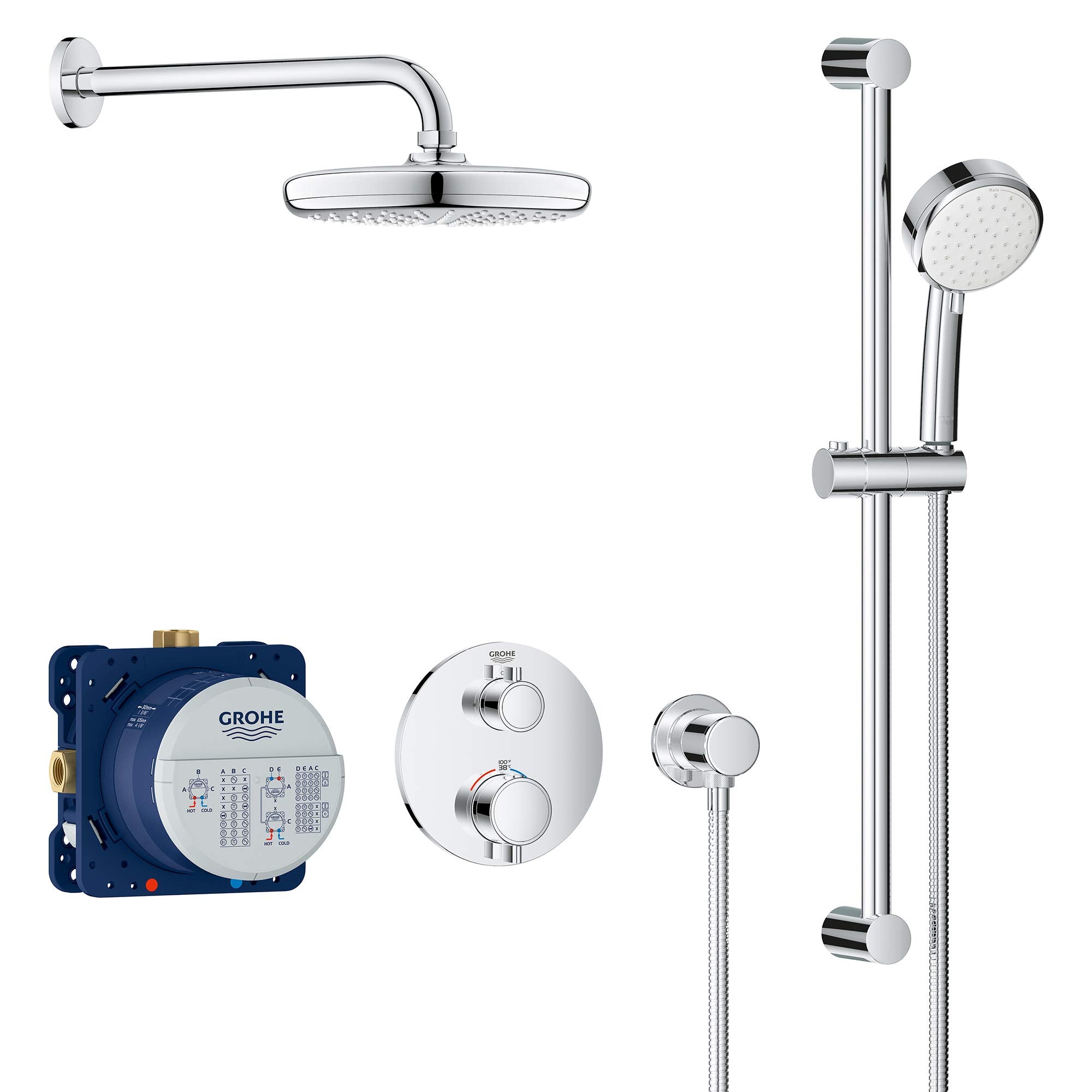 Grohe Grohtherm 34745000 Shower Set. 1.75gpm in Grohe Chrome