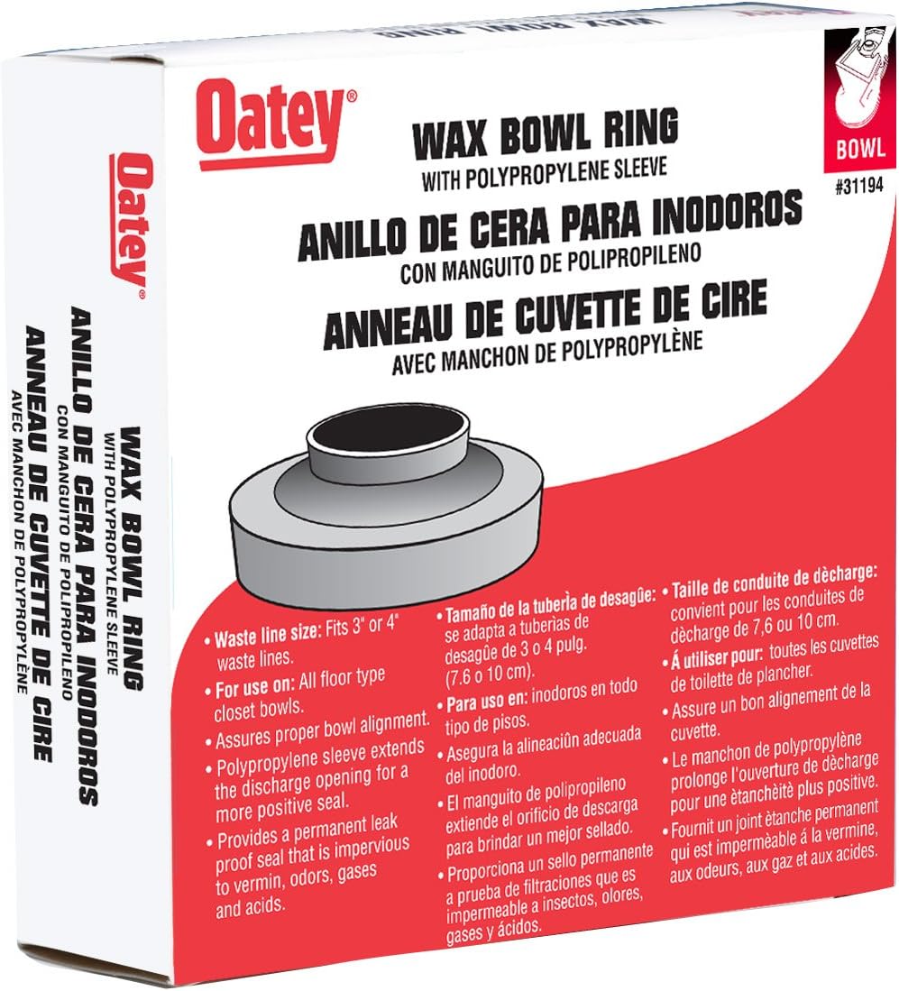 Oatey 31194 Wax Bowl Ring with Sleeve