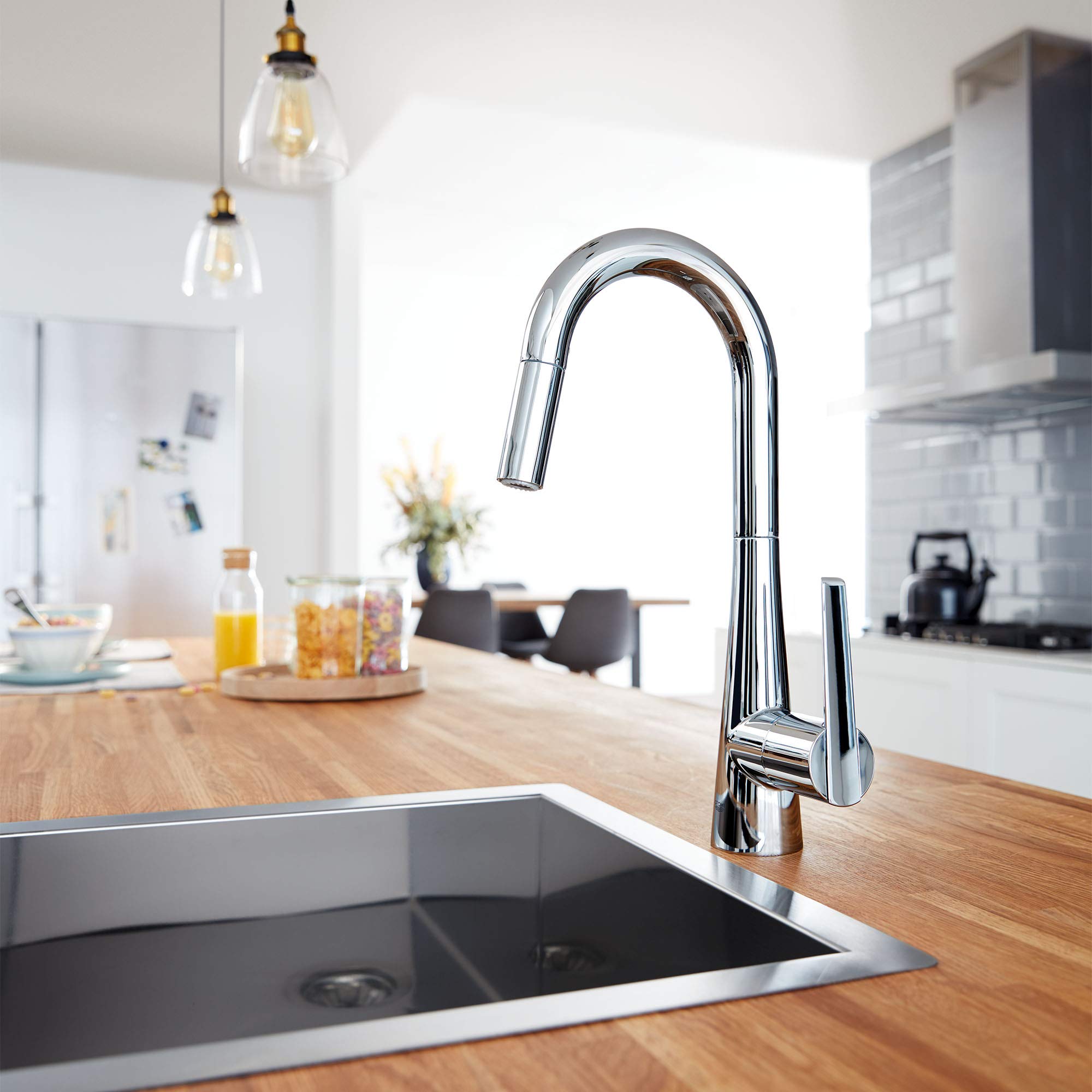 Grohe Zedra 32283003 Single-Handle Pull Down Dual Spray Prep Faucet 1.75 GPM in Grohe Chrome