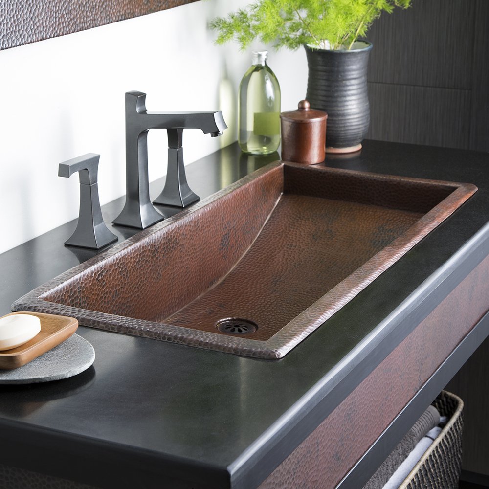 Native Trails CPS200 Trough 30" Bathroom Sink: Antique Copper