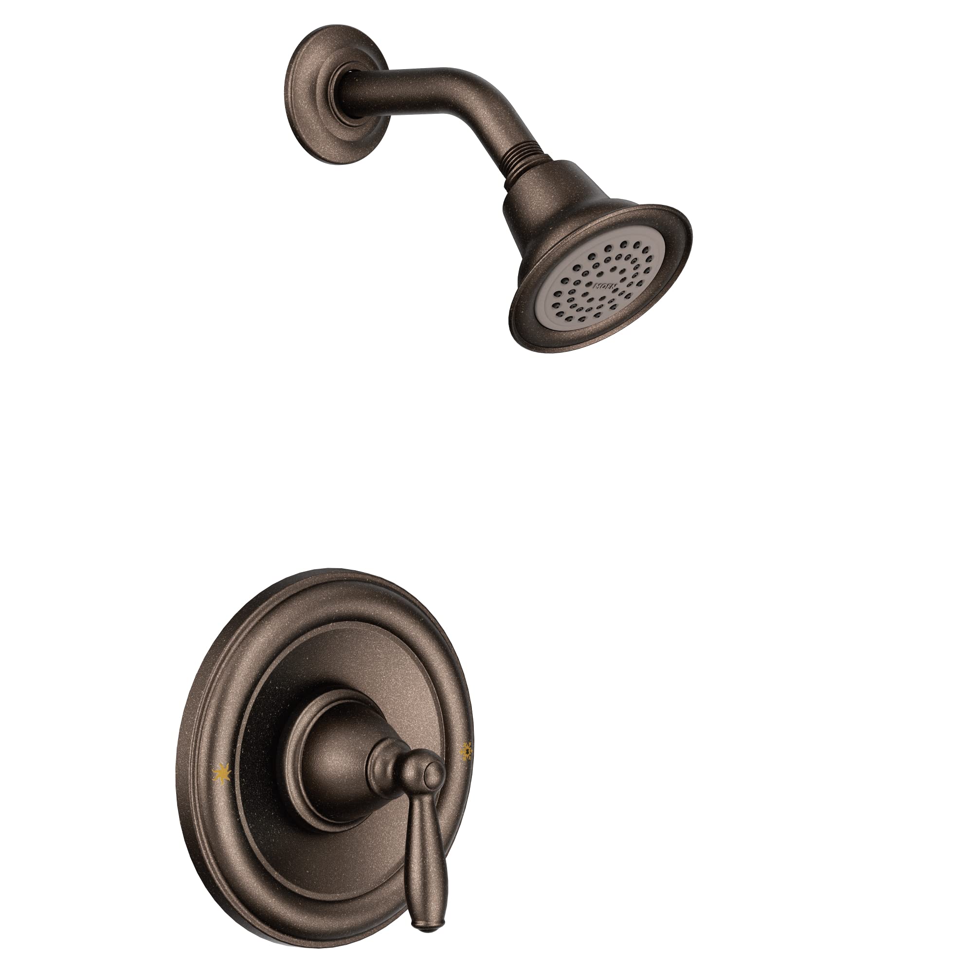 Moen Brantford Posi Temp Pressure Balancing Shower Trim Kit with Shower Head and Lever Handle in Oil Rubbed Bronze - T2152ORB