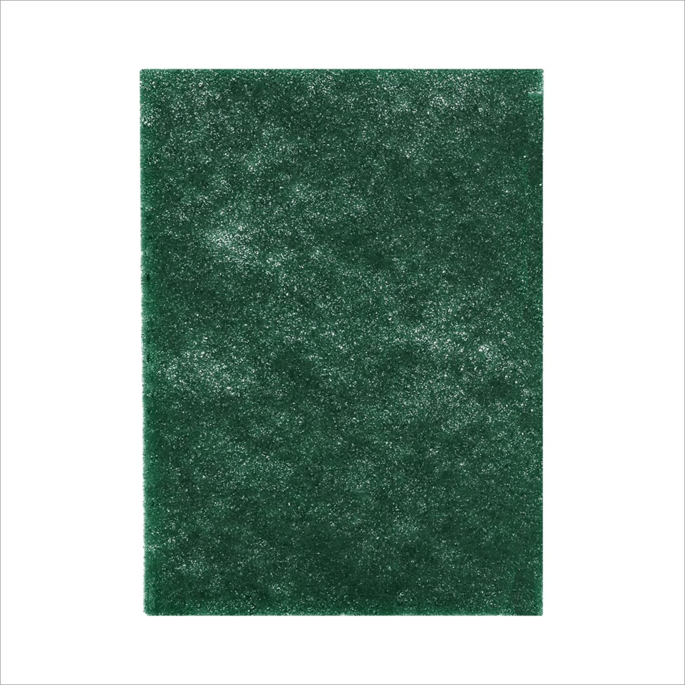 Green rectangular stripping pad with fine abrasive grit surface.