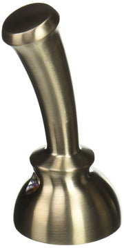 Stainless steel metal lever handle with cylindrical shaft and rounded dome base.