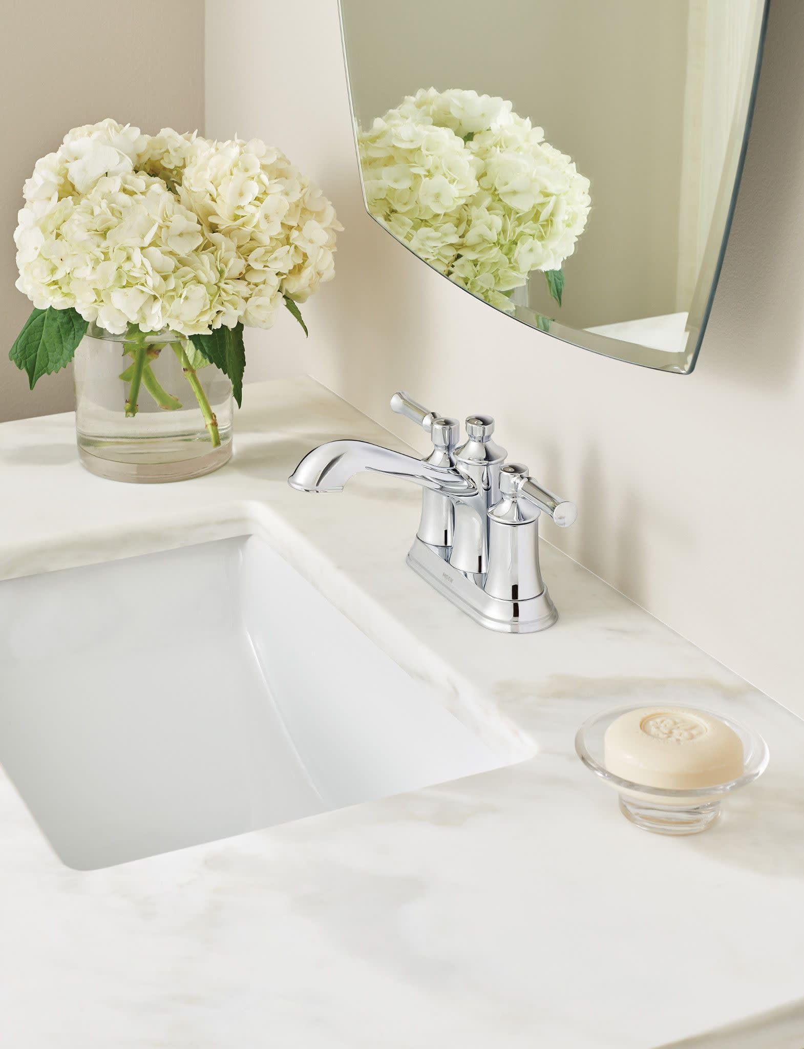 Moen Dartmoor Traditional Two Handle Centerset Bathroom Sink Faucet 6802 in Chrome - 6802